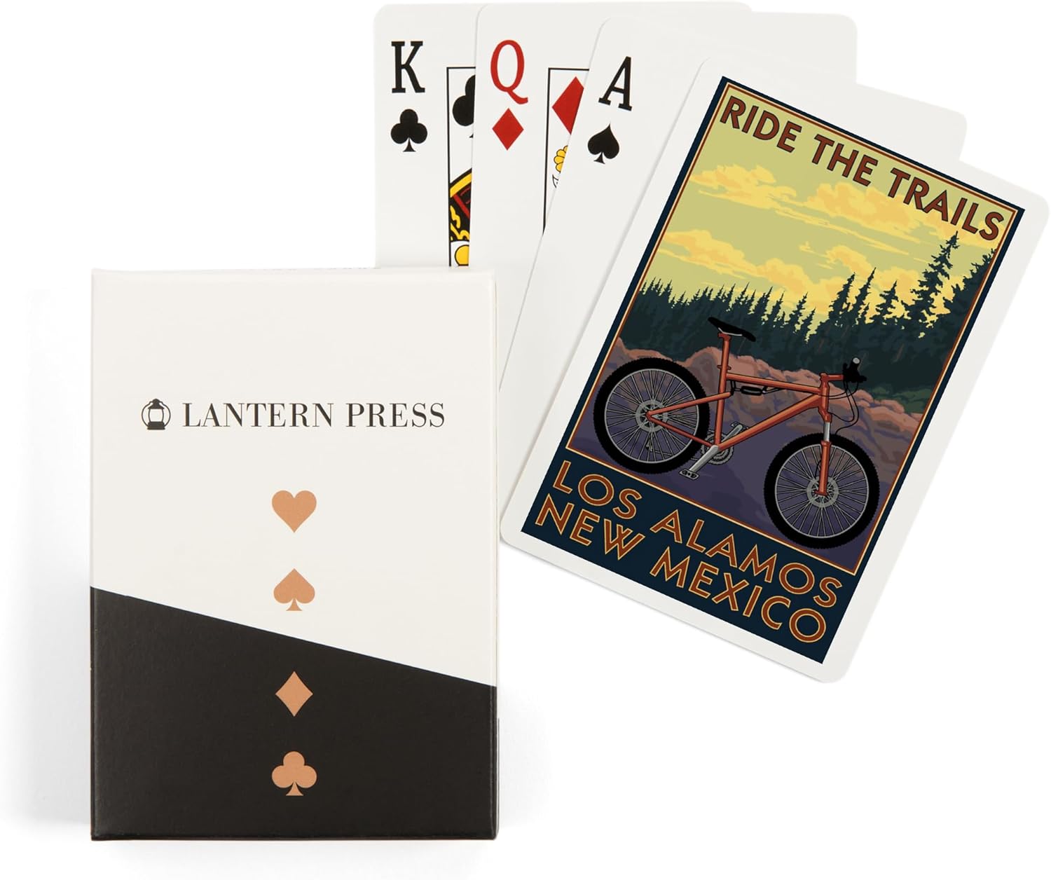 Lantern Press Los Alamos, New Mexico, Mountain Bike Scene, 52 Playing Cards for Adults, Poker Size Card Deck