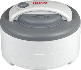 Nesco FD-61 Snackmaster Encore Food Dehydrator & Jerky Maker, 4 Trays, Gray - Fast Even Drying for Jerky, Fruits & Veggies