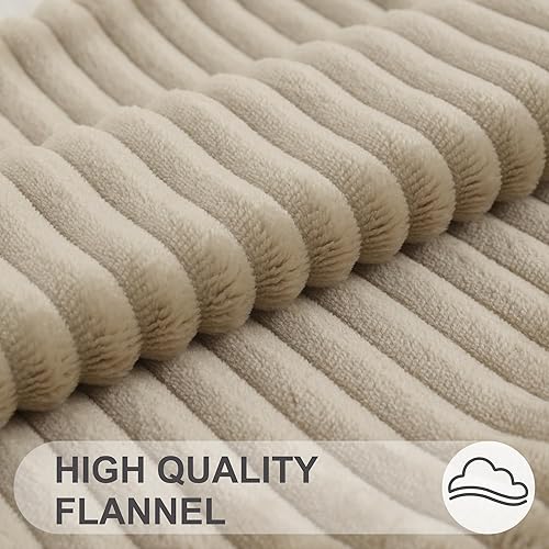 Miniatura 3 de Juego de 2 fundas de almohada decorativas de 20 x 20 pulgadas, fundas de almohada de franela de felpa suave de doble cara para sofá, sala de estar,