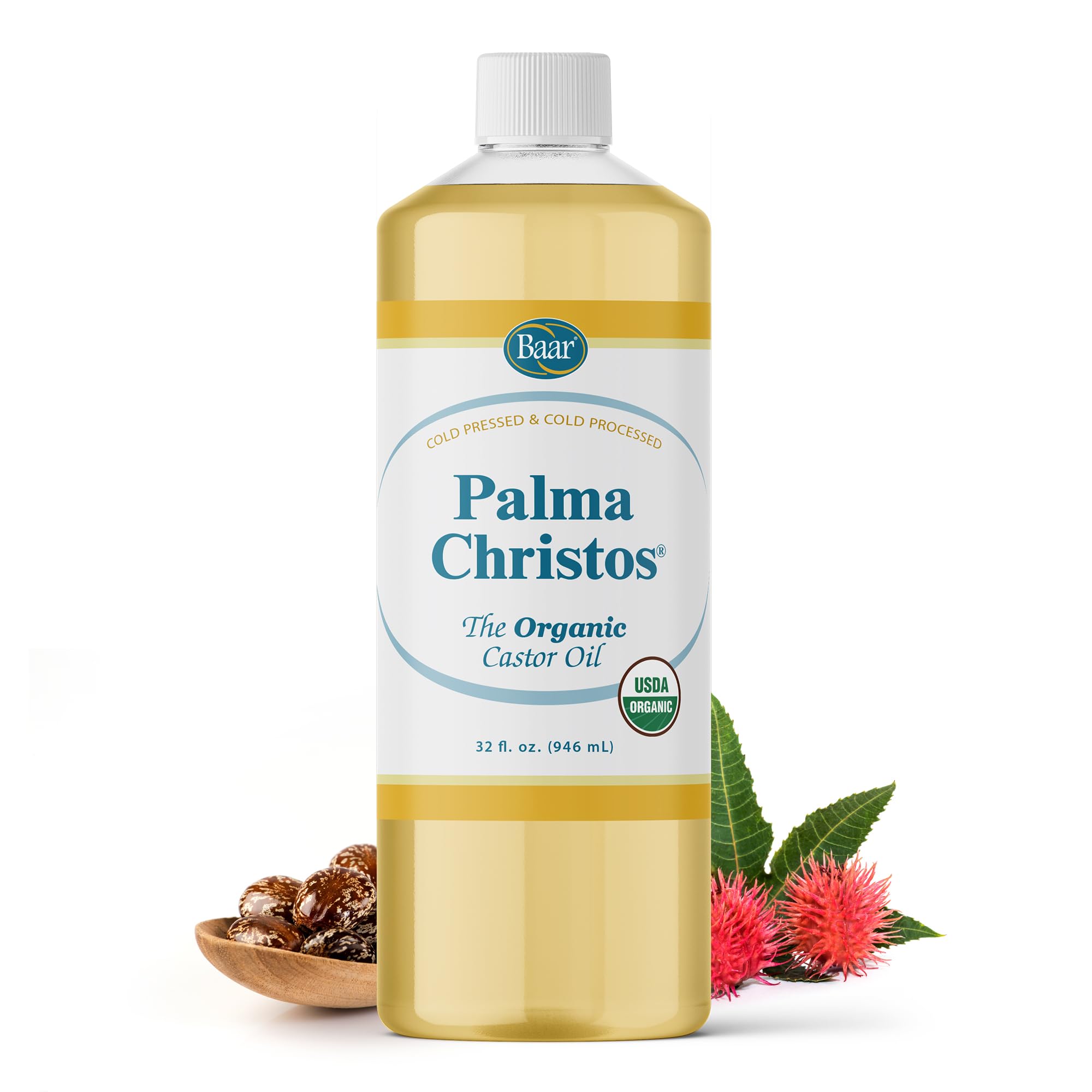 Palma Christos, Organic Castor Oil 32 Oz by Baar