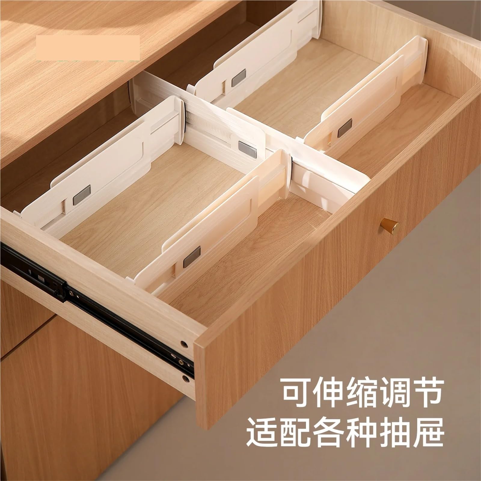 Organizzatore for cassetti espandibile Lunghezza regolabile 29 46 7 cm Scomparti flessibili Tappetino antiscivolo for armadietto da bagno cucina