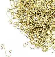 Vista 5 de TIHOOD 300 ganchos para adornos, colgadores de adornos de Navidad (dorado)
