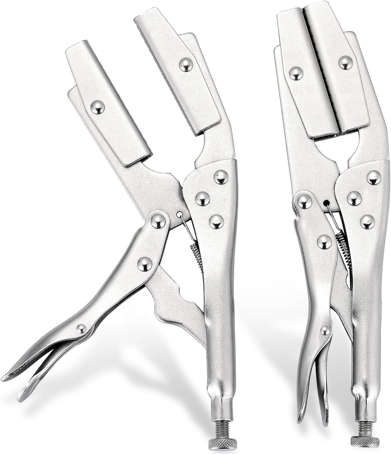 10" Hose Pinch-Off Locking Pliers | 2 Pack Self-Locking Pinch Off Pliers, Heavy Duty Radiator Hose Clamp Set Universal for Automobile Radiator Pipe, Fuel Hose, Water and Vacuum Lines