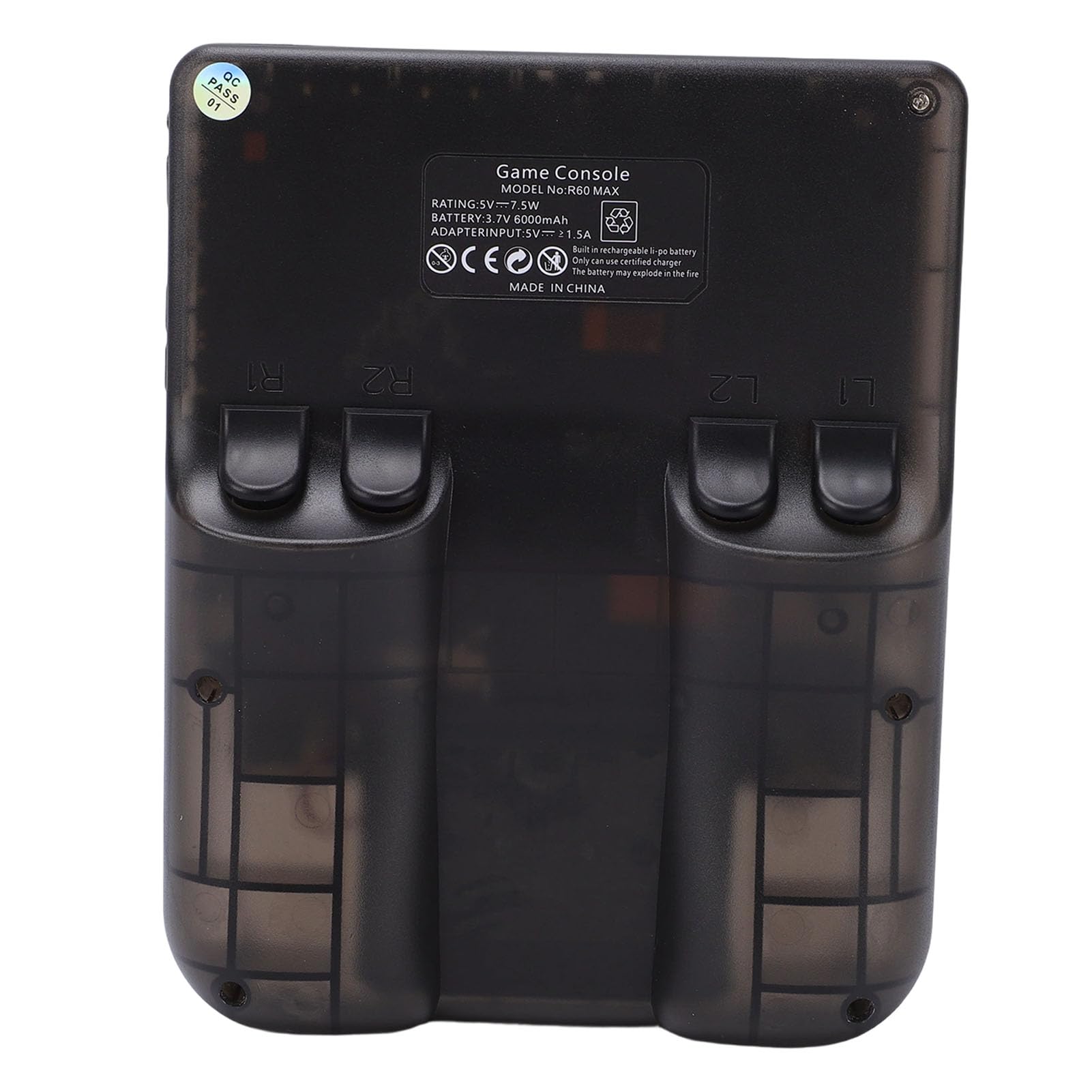 Console di Gioco Portatile retrò R60MAX, Console di Gioco retrò Portatile, per Videogiochi con Schermo IPS da 6", , Scheda da 128 GB, Supporto Emulatore 30+, Batteria da 6000 MAh (Grigio