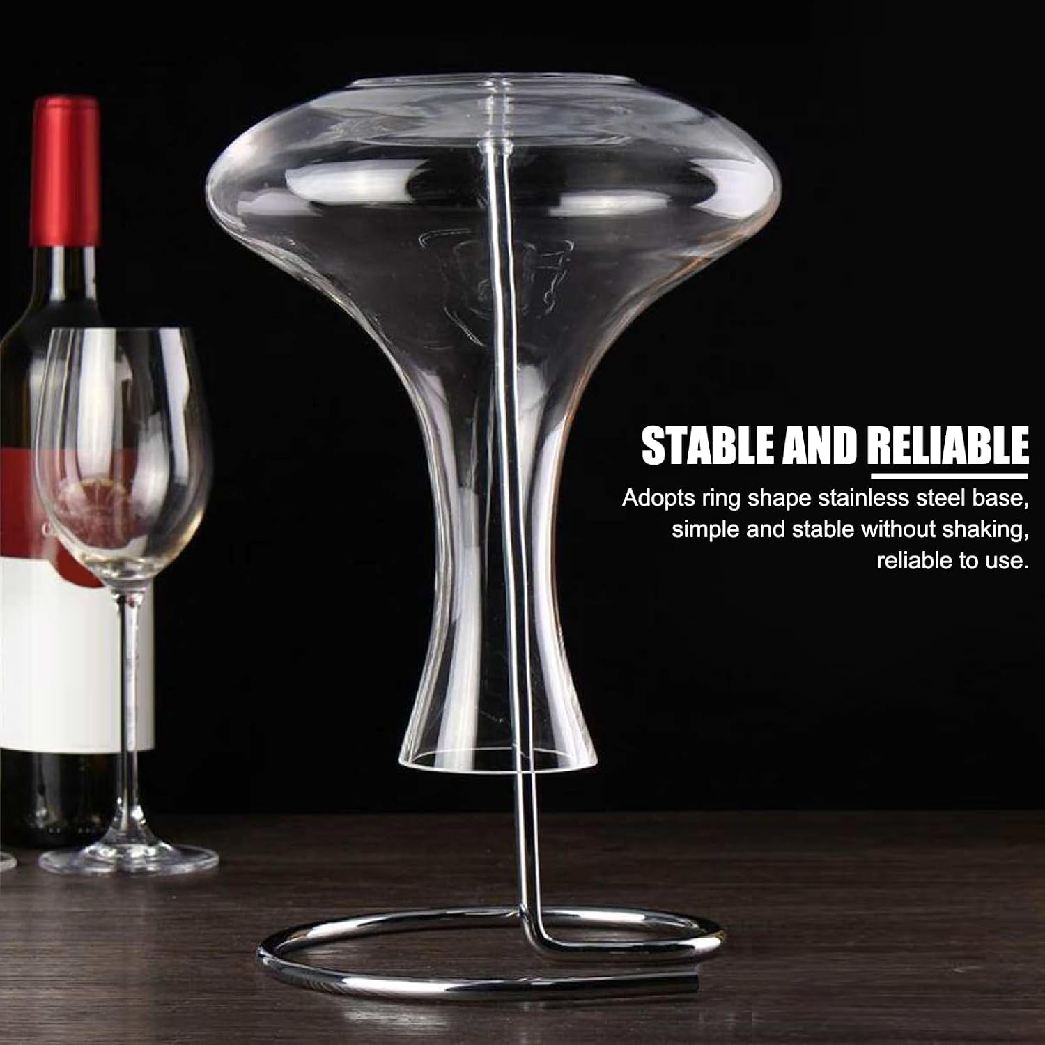 Dry Decanter Stand, Stainless Steel Decanter Rack Holder, Upside Down Red Wine Decanter Dryer Stand Accessories, Quick Flawless Dry And Safe Storage