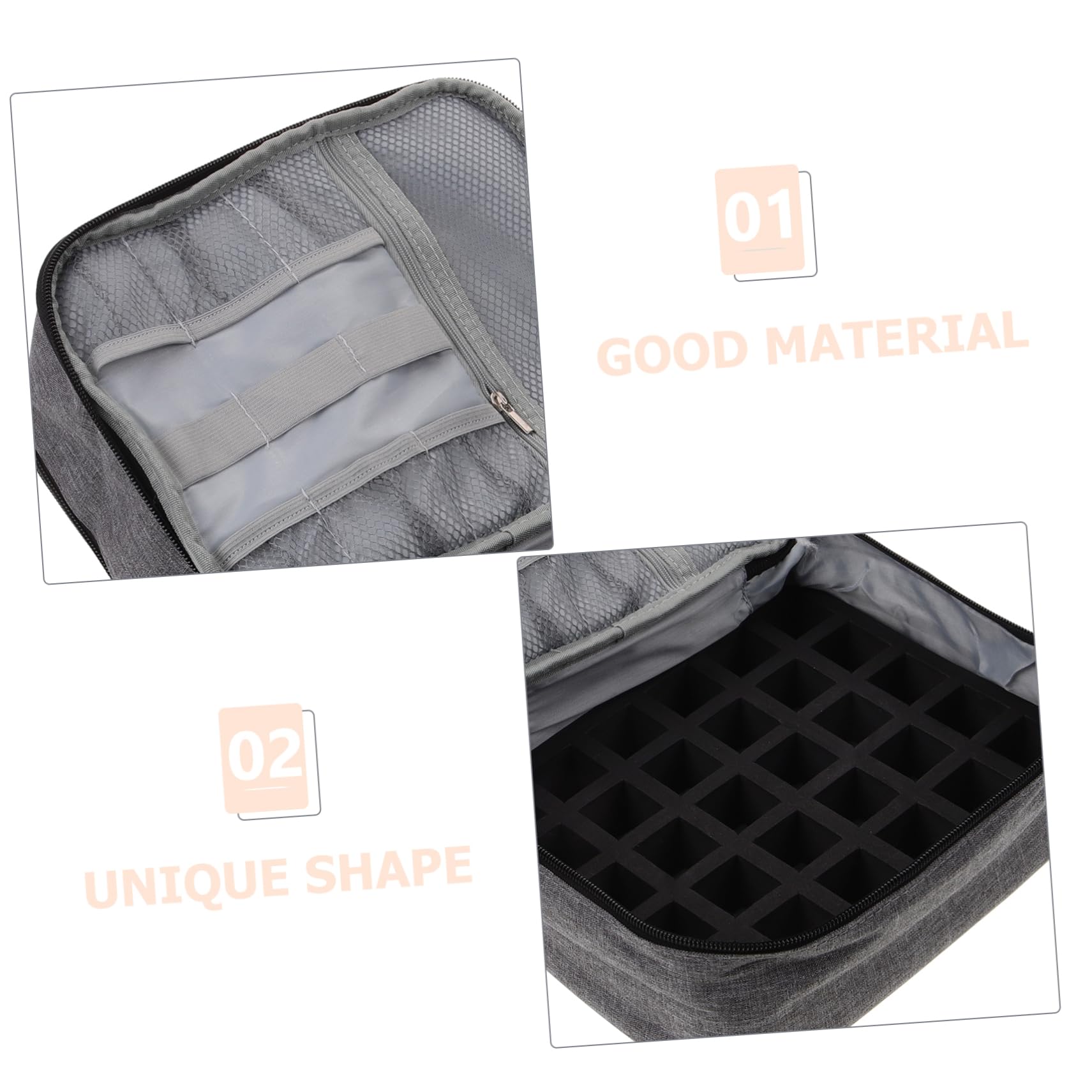 Ipetboom Borsa Organizer per Smalti e Boccette di Olio Essenziale, Doppio Strato, Grande Capienza, per Viaggio e Trucchi