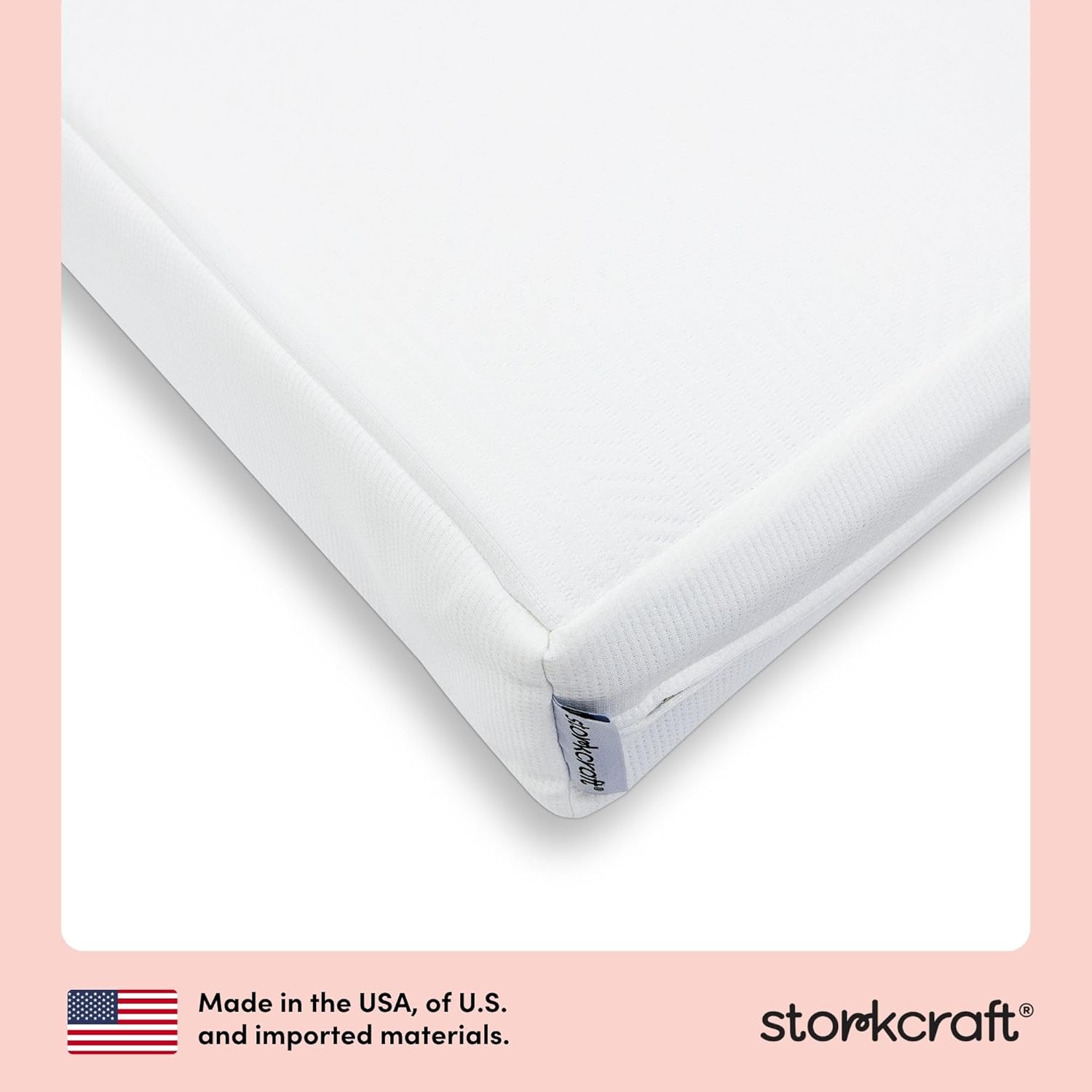 Storkcraft 6-Inch “Grow-with-Me” Dual-Sided Crib & Toddler Mattress — Premium Ultra-Soft Crib Mattress Cover for a Quieter Sleep, GREENGUARD Gold Certified, Made in The USA, Waterproof Sleep Surface