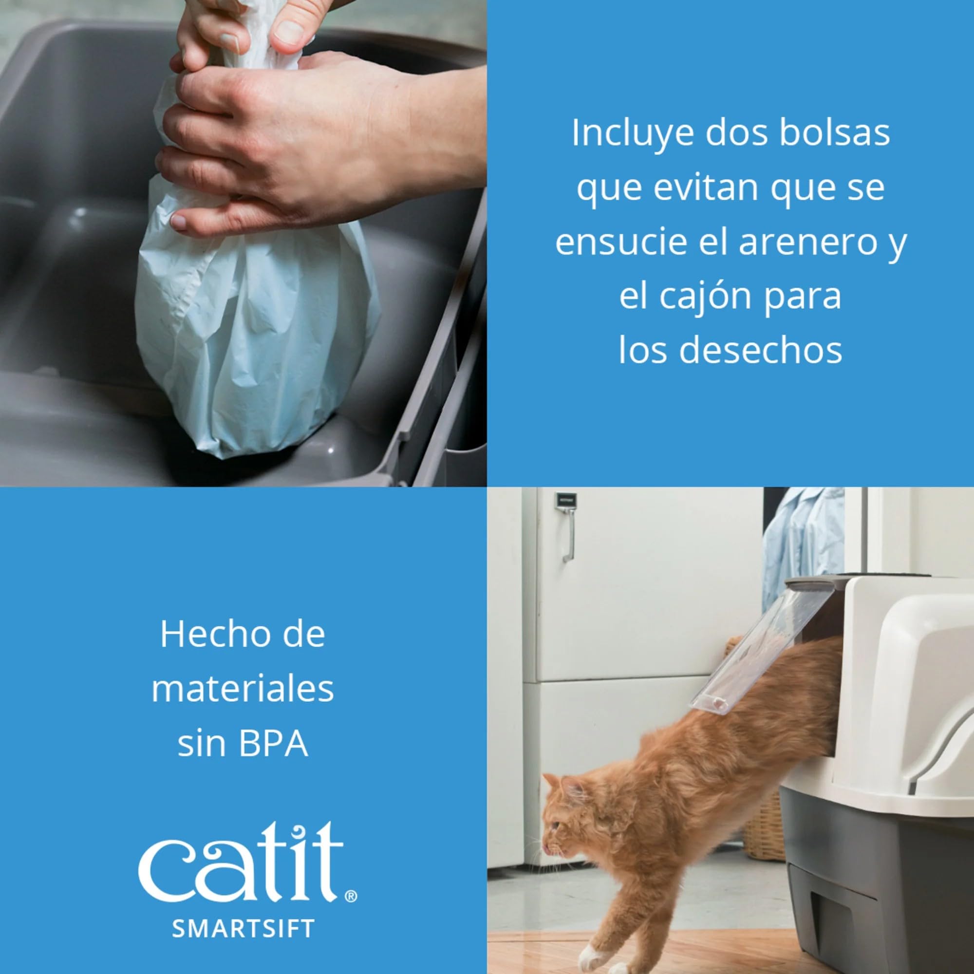Catit Smartsift - Bandeja Sanitaria Automática, gris
