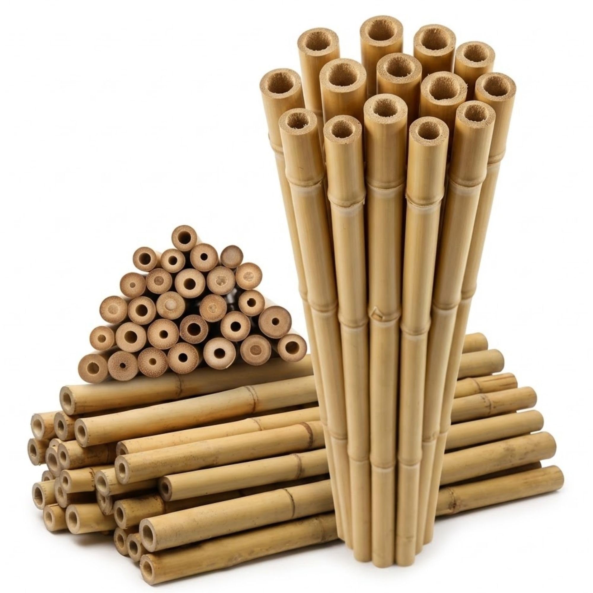 Thick Bamboo Canes for Garden Support Heavy Duty Natural Bamboo Stakes Strong Plant Support Sticks for Flowers Vegetables & Climbing Plants Ideal for Patios 2ft 3ft 4ft 5ft 6ft (35, 6ft)