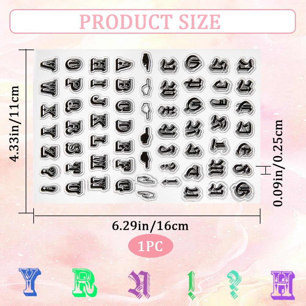 CRASPIRE Letters Clear Stamps Alphabet Silicone Rubber Stamp Seal Transparent Silicone Stamps for Journaling Card Making Friends DIY Scrapbooking Photo Frame Album Decor - Image 2