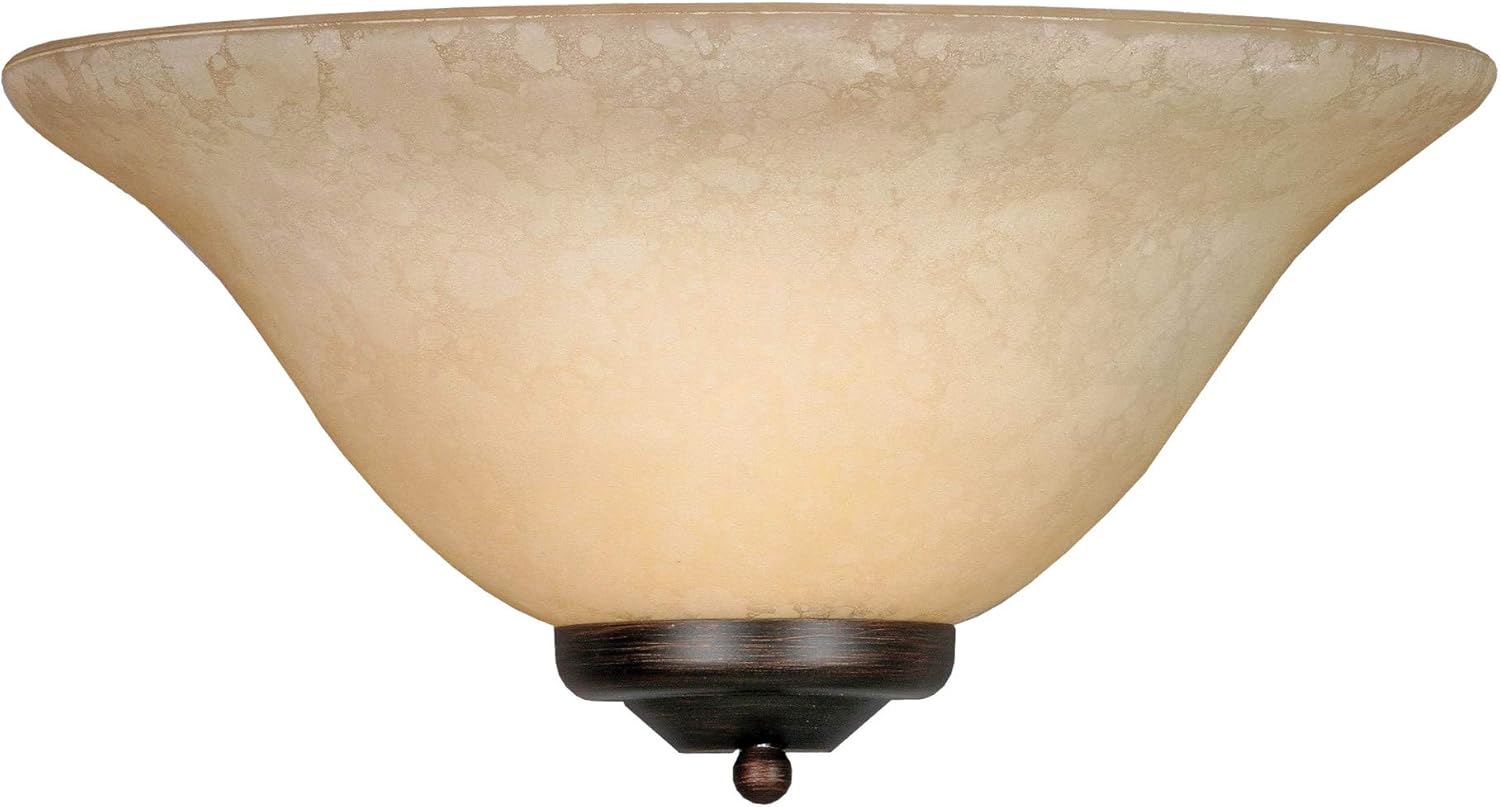 Golden Lighting- 8355 RBZ Multi-Family Sconce, 13-Inch W by 7-Inch H by 6-1/2-Inch Ext, Rubbed Bronze- Ceiling Light Fixture, Light Fixtures Ceiling Mount, Ceiling Light Fixtures,