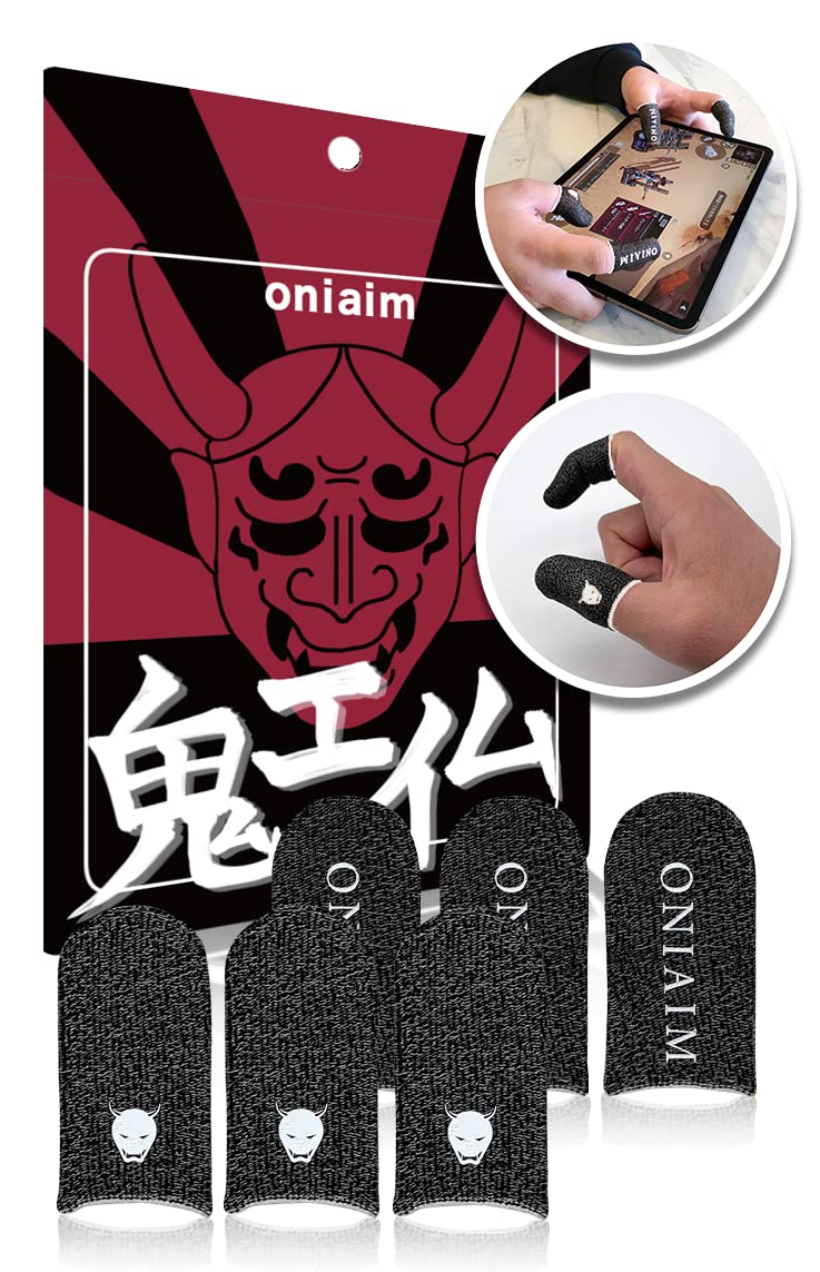 鬼エイム 指サック ゲーム スマホ ゲーミング FPS 音ゲー 荒野行動 PUBG Apex CoD 高感度 銀繊維 手汗対策 鬼サック 6個入り 白色
