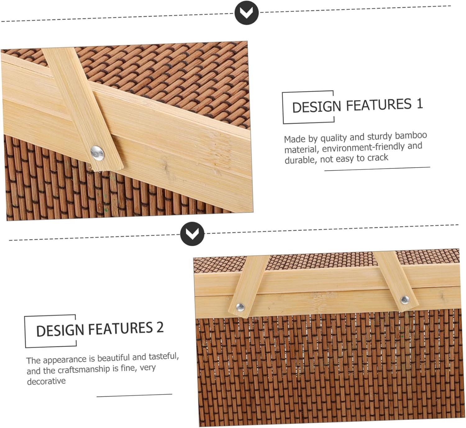 1pc Decorative Handheld Picnic Basket Natural Storage for Snacks and Fruits Rustic Style Outdoor Organizer for Home and Gatherings