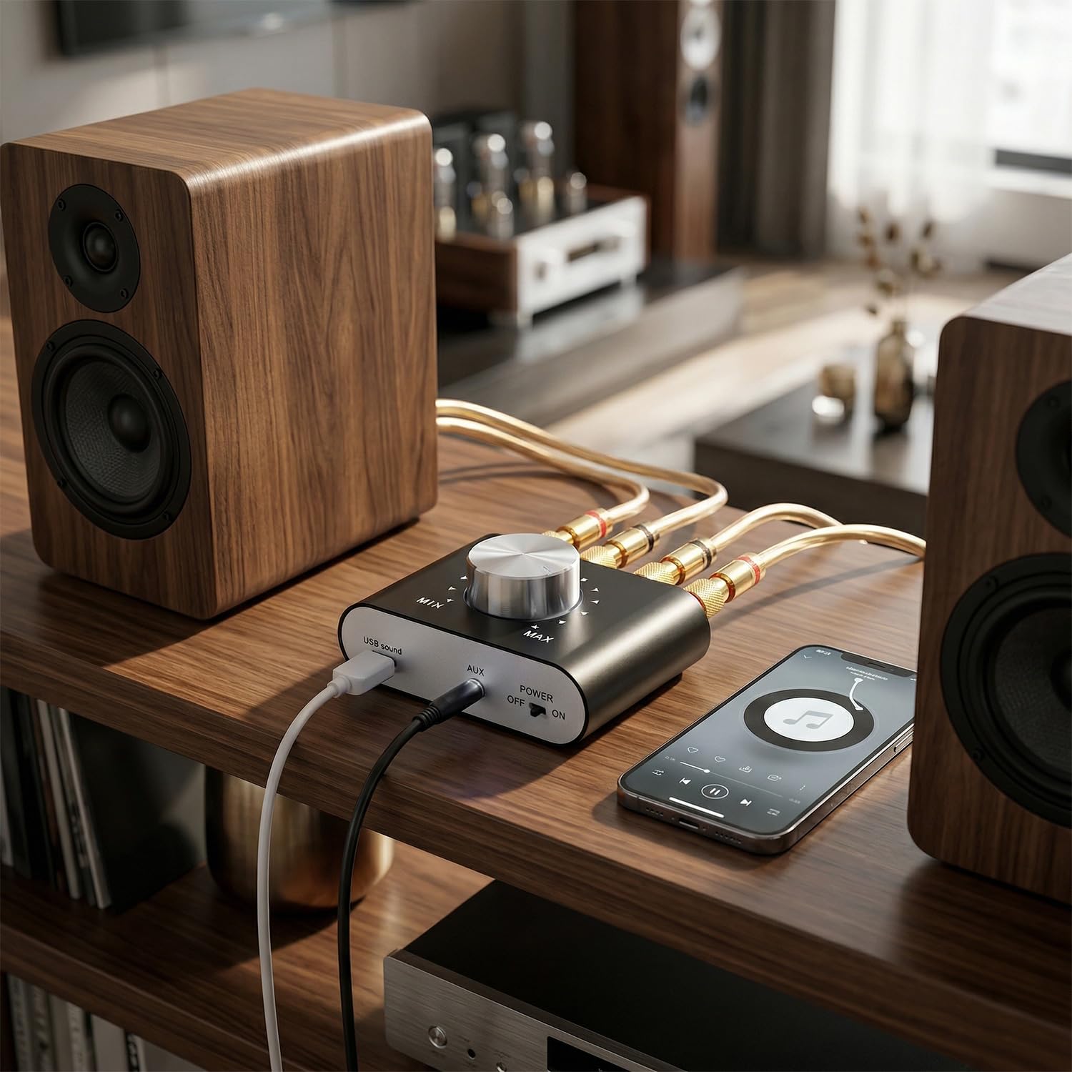 QWORK® Mini Amplificateur sans Fil, Amplificateur Stéréo HiFi 50 W × 2, pour Haut-parleurs