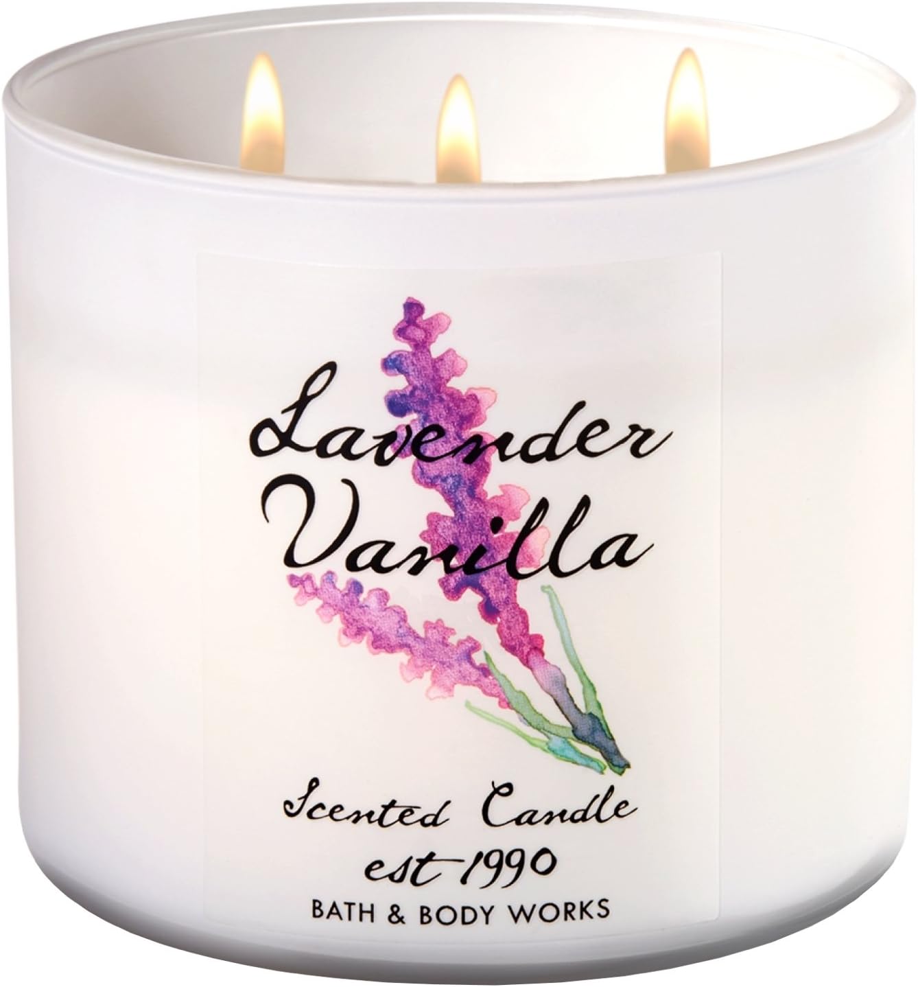 Bath and Body Works 3-Wick Limited Edition Candles EST-1990 COLLECTION (Lavender Vanilla))