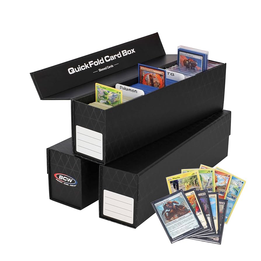 MTG 空箱 x 3、空パック x 72、空スターターBox x 12 Amazon.com: BCW QuickFold Card Storage Box for Sleeved Cards