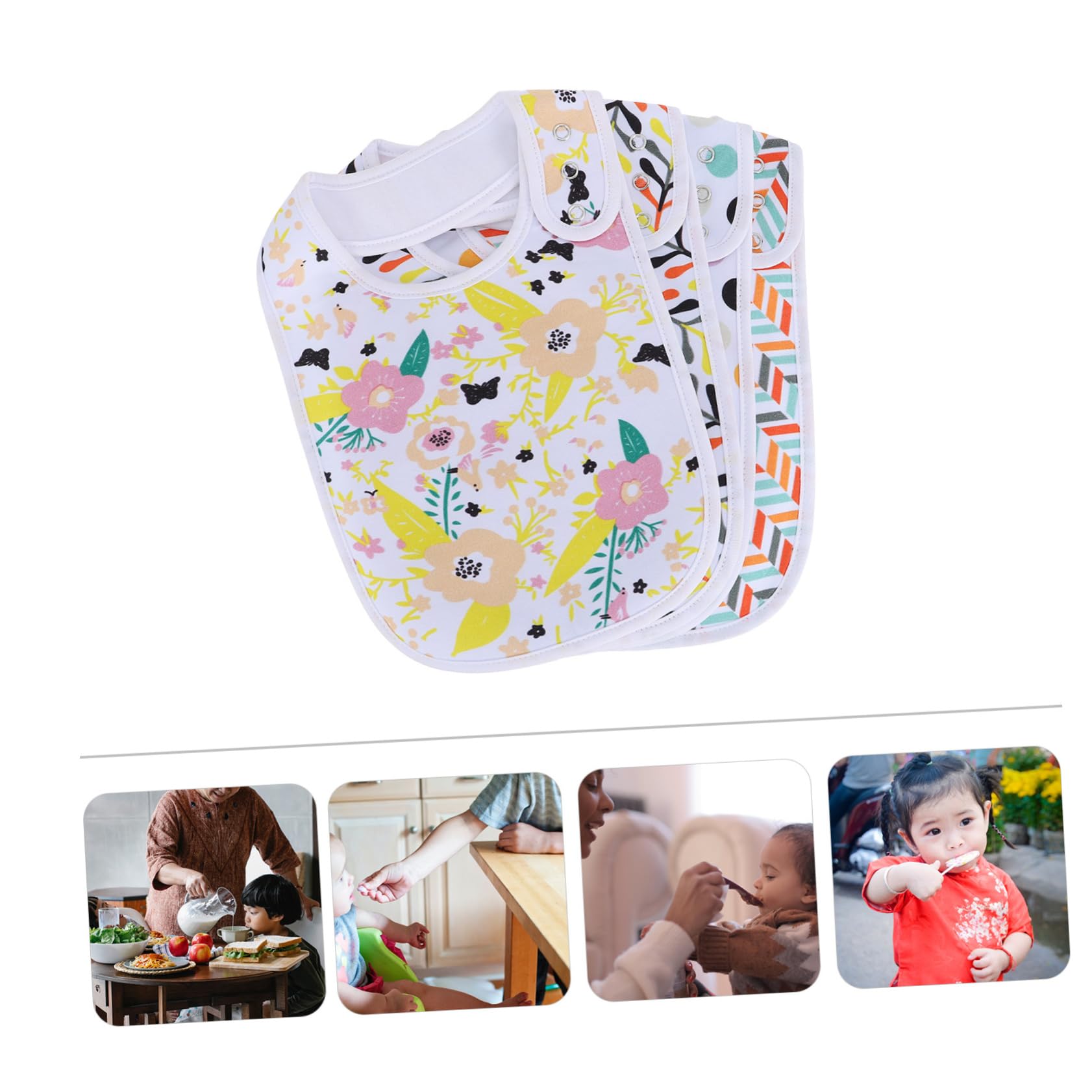 Toyvian 4 Pièces Bavoir Bébé Bavoirs Pour Les Tout-Petits Serviette De Bébé rs Pour Serviette Pour Tout-Petits Gant De Toilette Pour tes Pour rs Pour