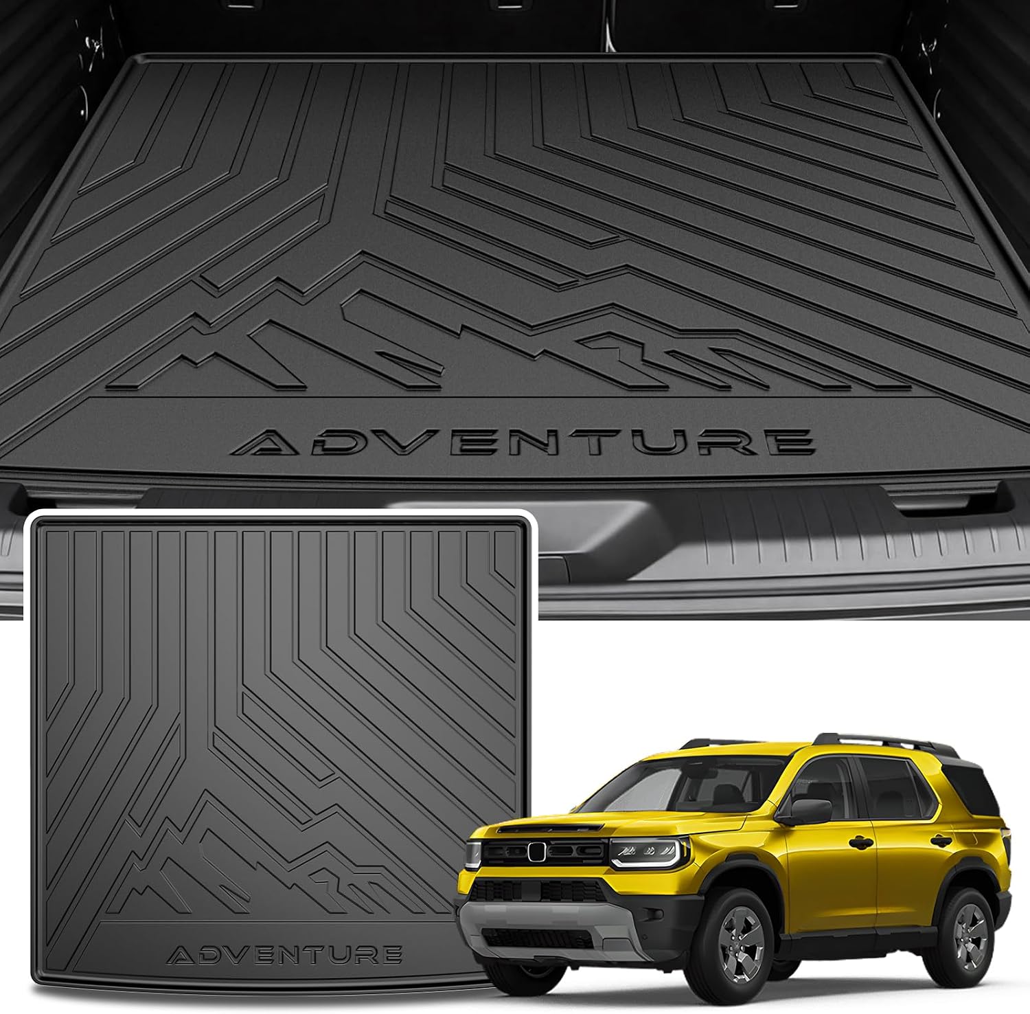 KUST Cargo Trunk Mat for Honda Passport 2026, Rear Cargo Liner for Passport Accessories All Weather TPE Rubber Car Mat Raised Edge
