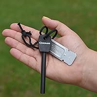 Vista 5 de Coghlan's Flint Striker Firestarter Herramienta para camping, senderismo, supervivencia de emergencia e encendido al aire libre - Varilla