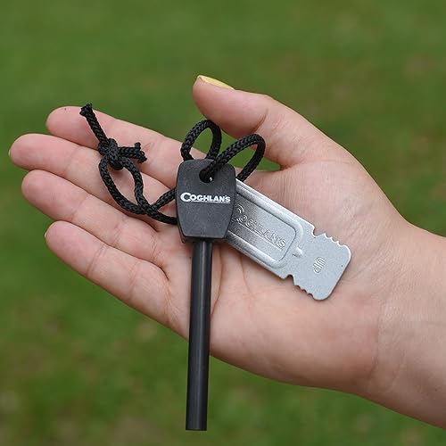 Miniatura 5 de Coghlan's Flint Striker Firestarter Herramienta para camping, senderismo, supervivencia de emergencia e encendido al aire libre - Varilla de