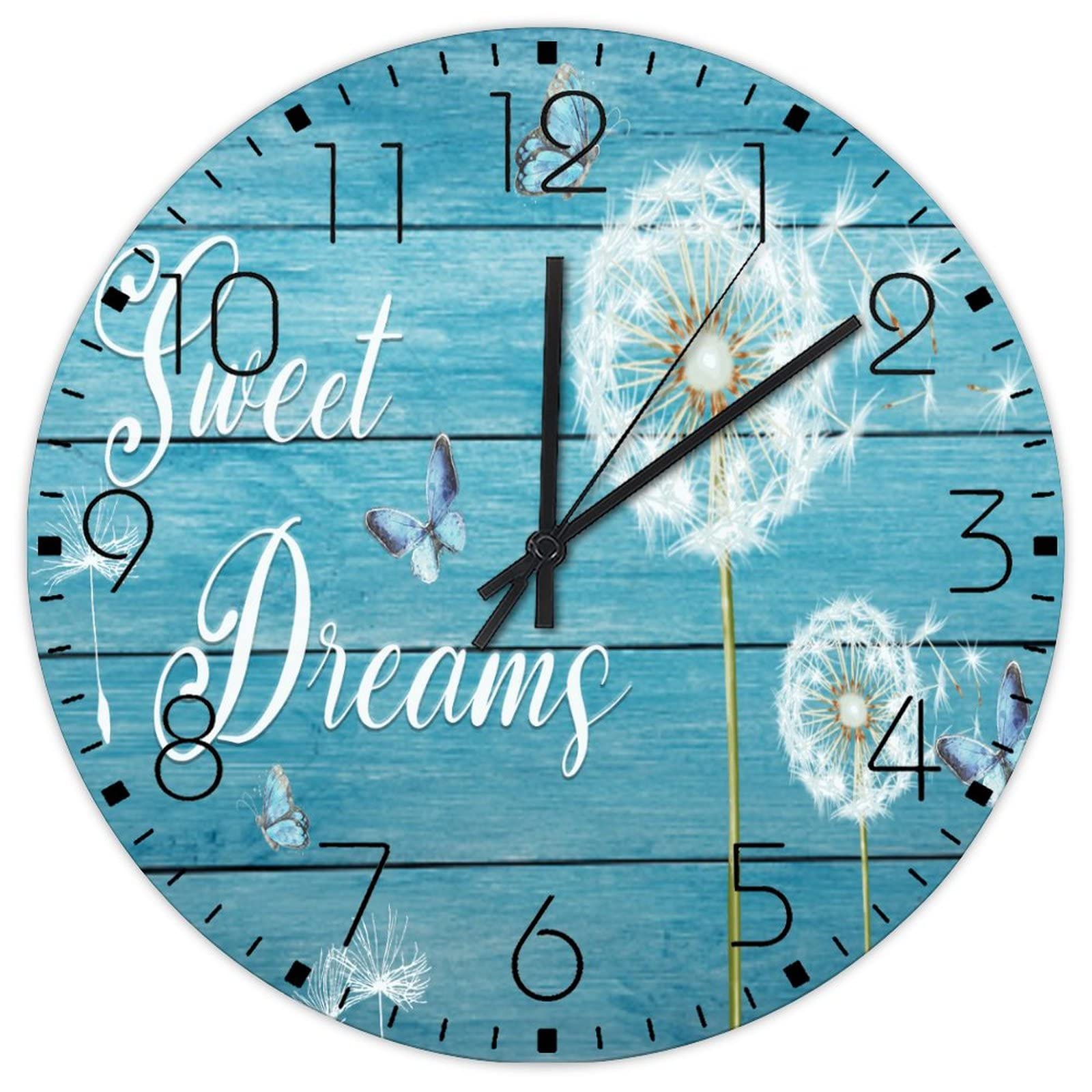 Horloge vintage botanique fleur et papillon pour décorer le porche