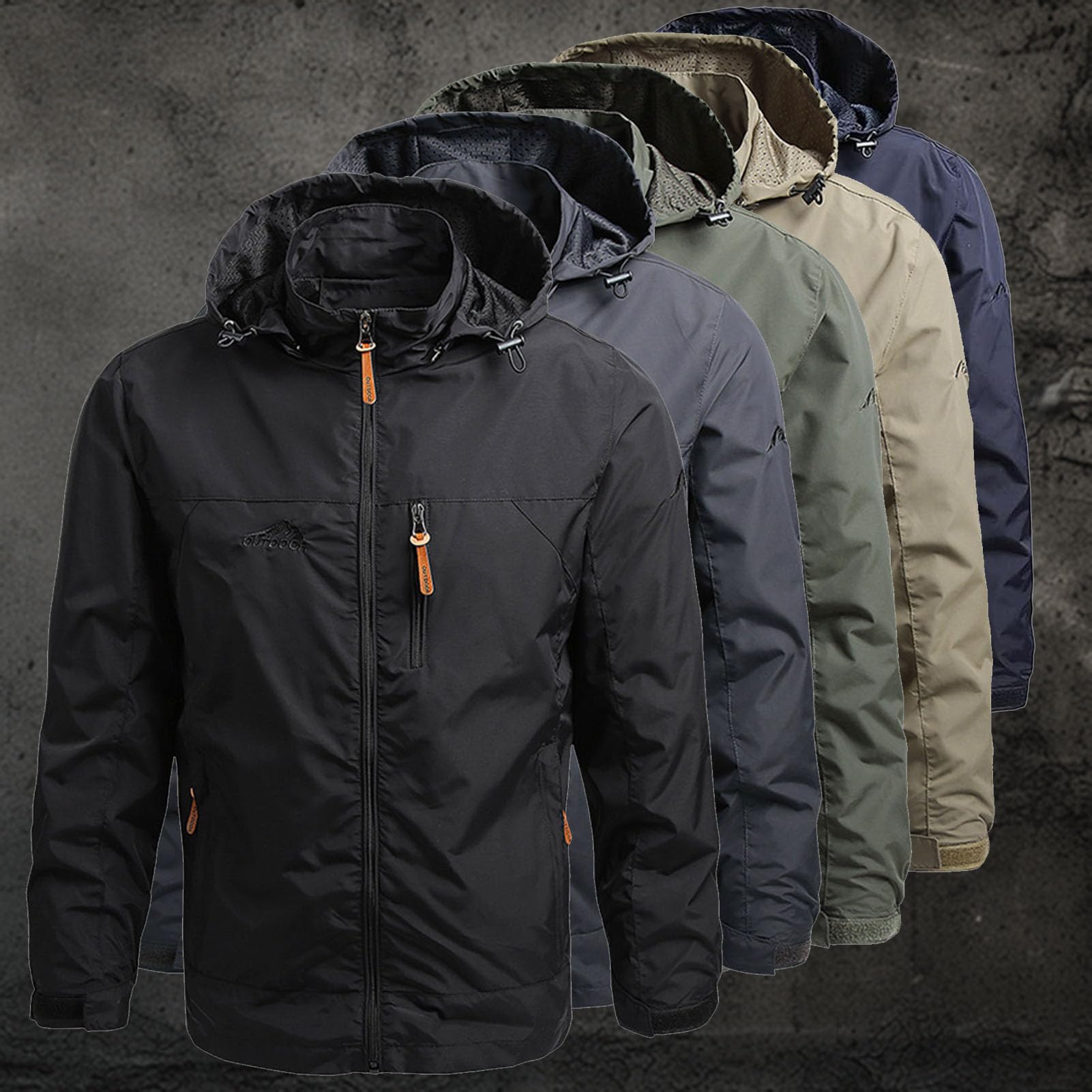 Męska kurtka przeciwdeszczowa bluzy z kapturem dla H.or.d.e Outdoor Softshell kurtki męskie płaszcze przeciwdeszczowe topy wiatrówka lekka kurtka z kapturem