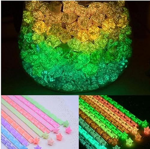 Miniatura 3 de 30 piezas de papel luminoso de estrella de la suerte, papel plegable para manualidades, papel de origami, regalo para amigos (color al azar)