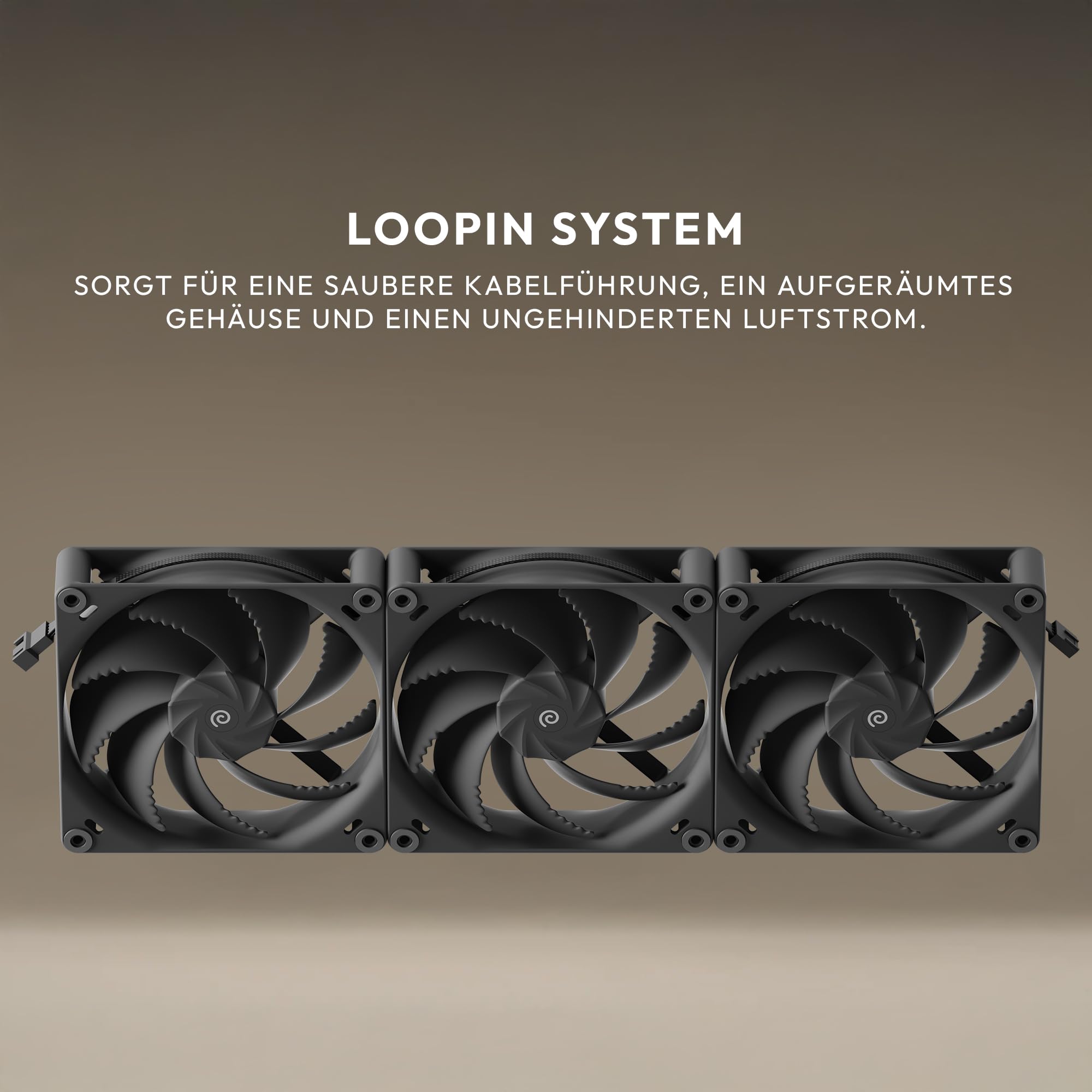 HAVN H12 wentylator 120 mm, czarny, 3-pak, trzy ciche i wydajne wentylatory PC do obudowy i grzejnika z łożyskami Triple-Groove FDB, system Loopin Cable i tłumikami wibracji