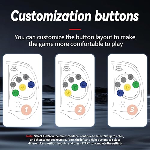 Miniatura 6 de RG ARC D - Consola de juegos de mano retro, sistema operativo dual Android 11 y sistema Linux con tarjeta SD de 128 G, 4541 juegos, compatible con