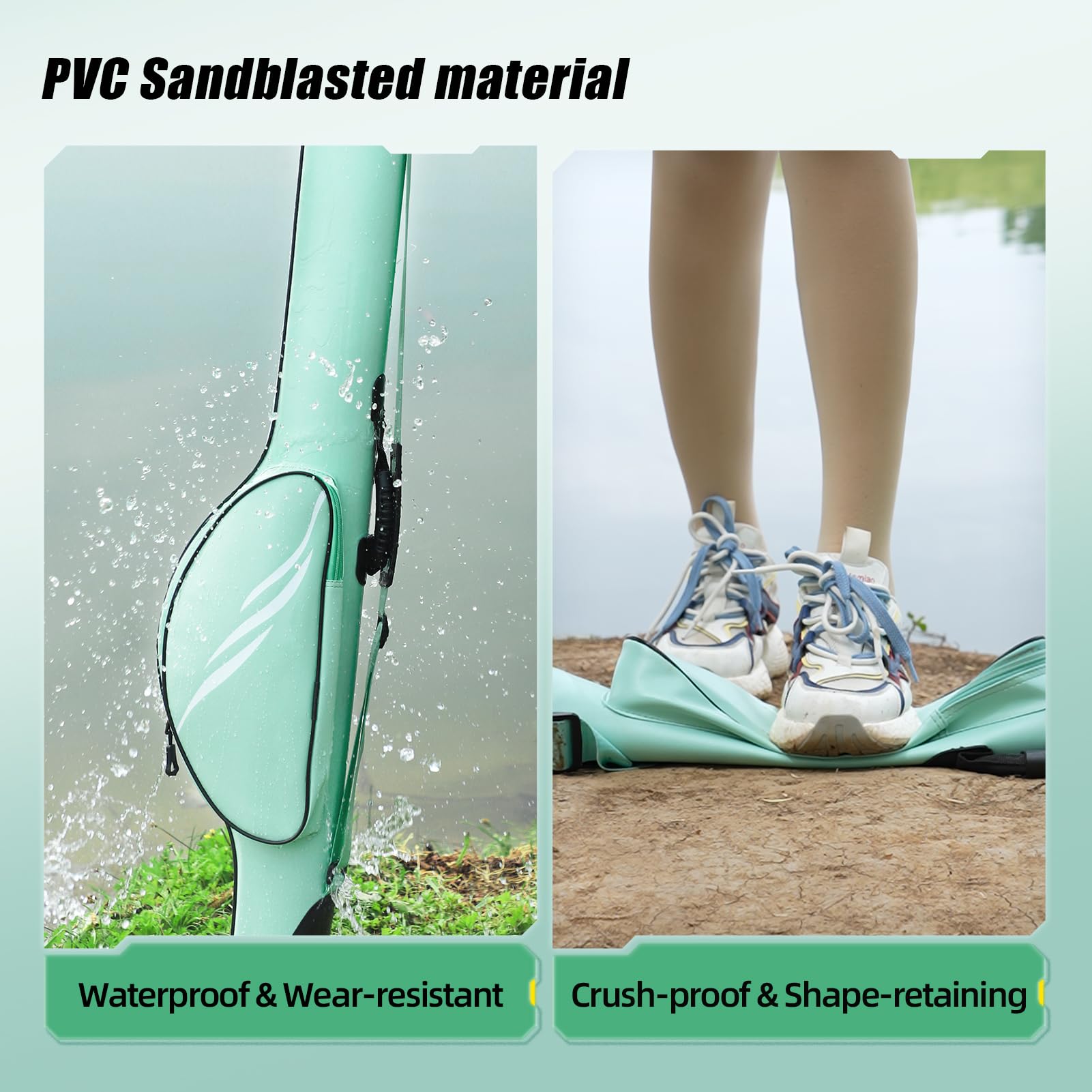 Sac de canne à pêche léger, grande capacité, résistant à l'eau, portable, moulinet, design convivial pour la pêche à la ligne