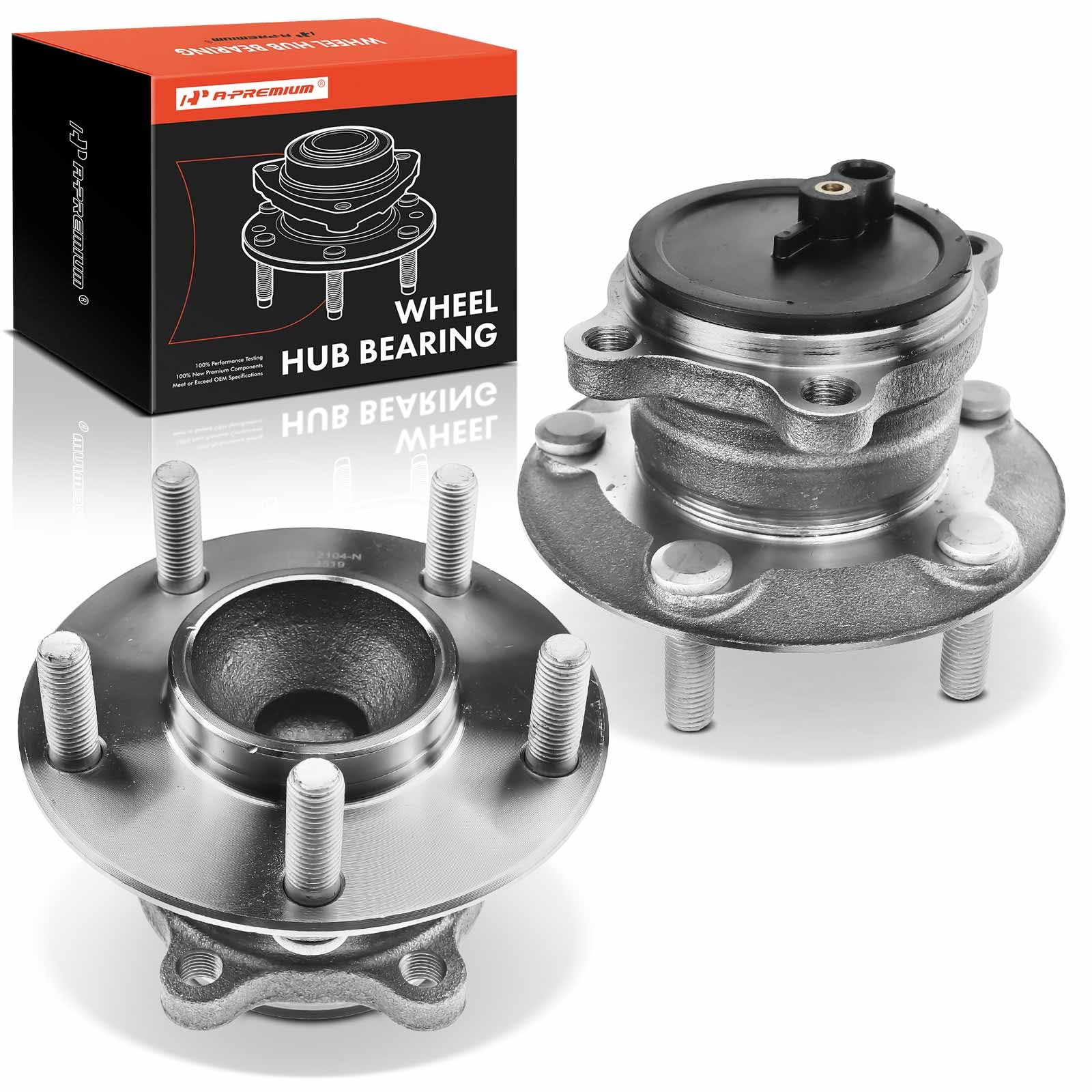 A-Premium 2 x Rear Wheel Bearing and Hub Assembly with 5-Lug Compatible with Mazda CX-5 CX5 2013-2020, 6 2014-2020