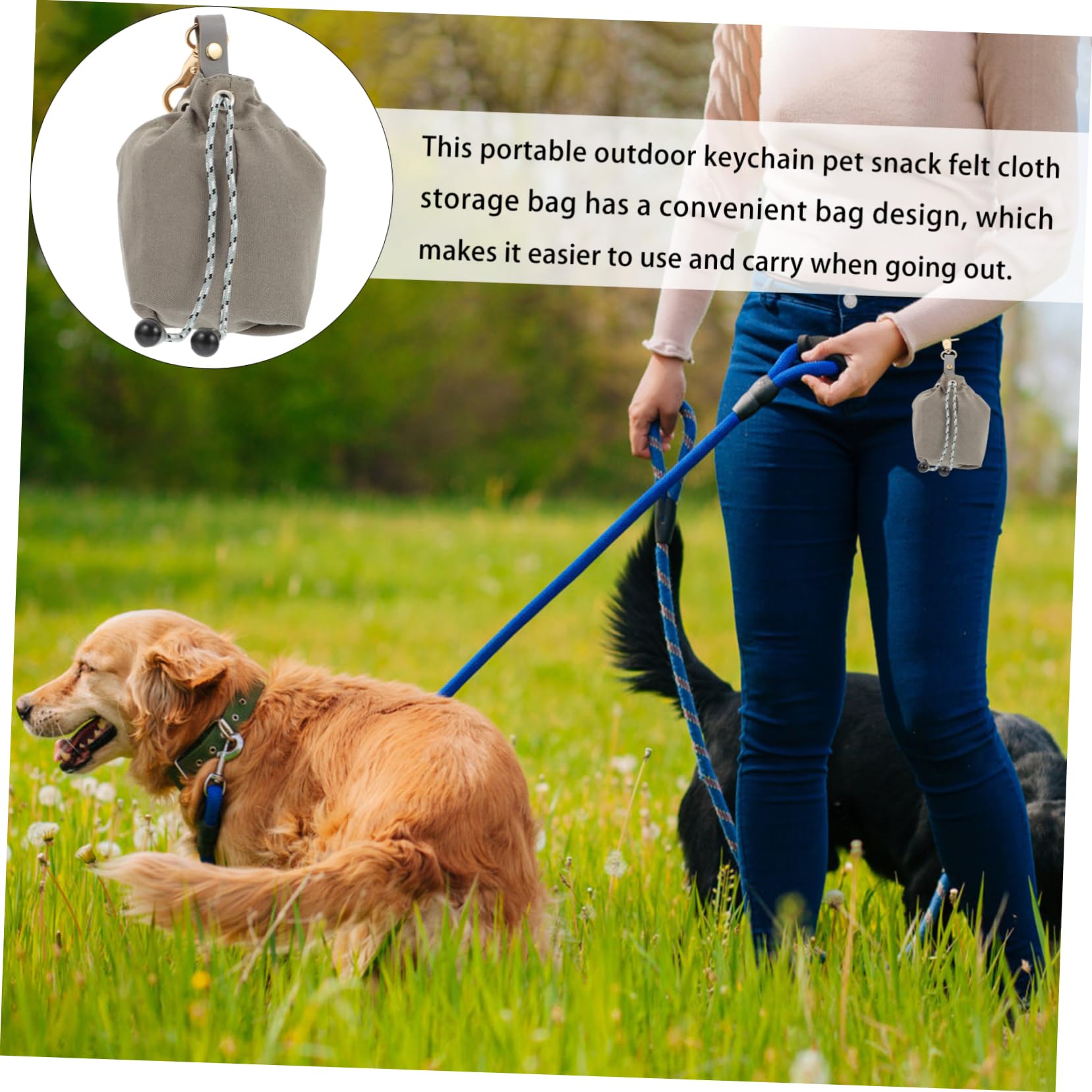BESPORTBLE 3stücke Tragbare Hundeleckerlitasche Für Outdoor-Training Langlebige Futtertasche Mit Aufhängehaken Und Verstellbarem Gurt Für Hundetraining Und