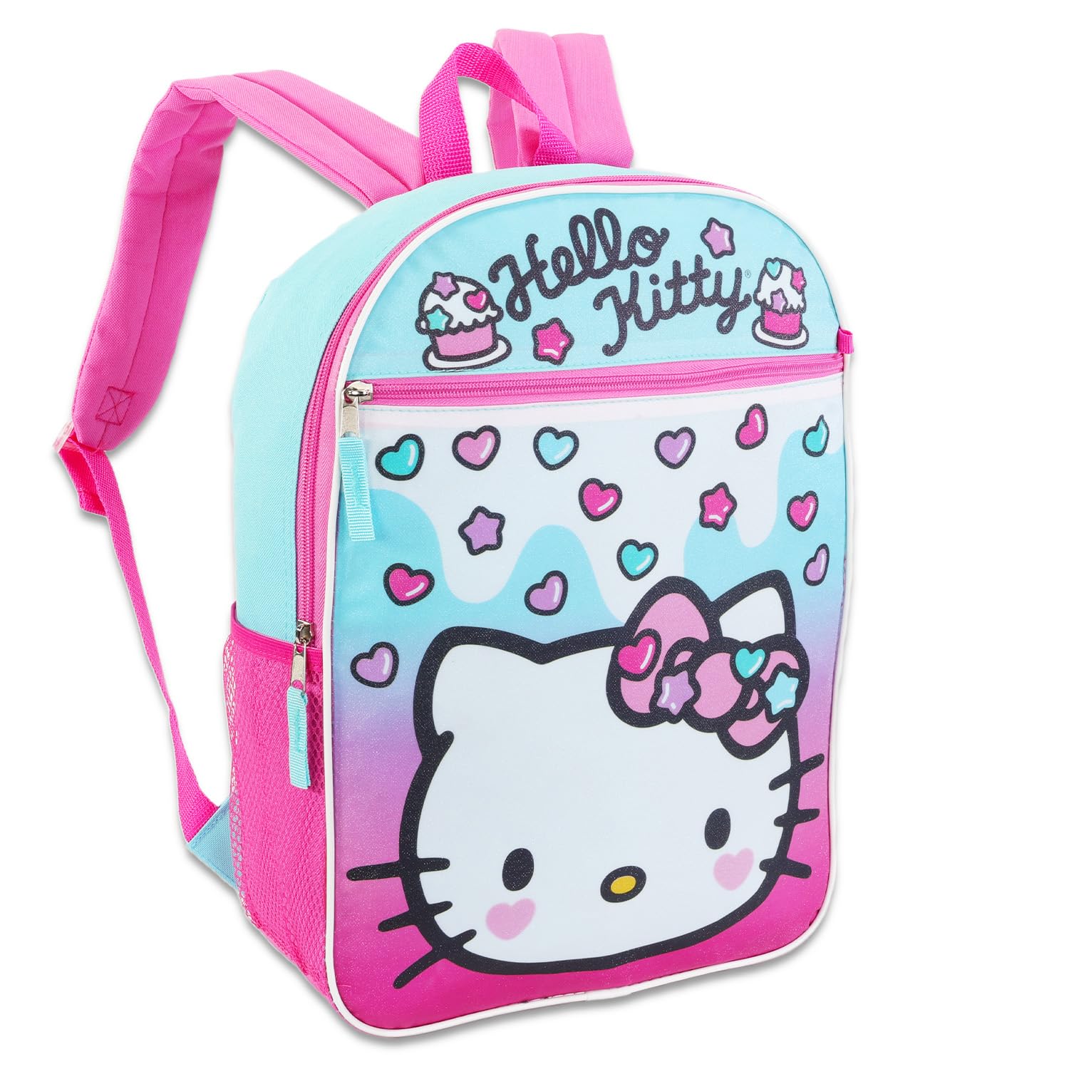 Hello Kitty Schulrucksack-Set Für Mädchen – 40,6 Cm Rucksack, Lunchbox, Wasserflasche, Tattoos & Mehr | Komplettset Mit Allem Zubehör