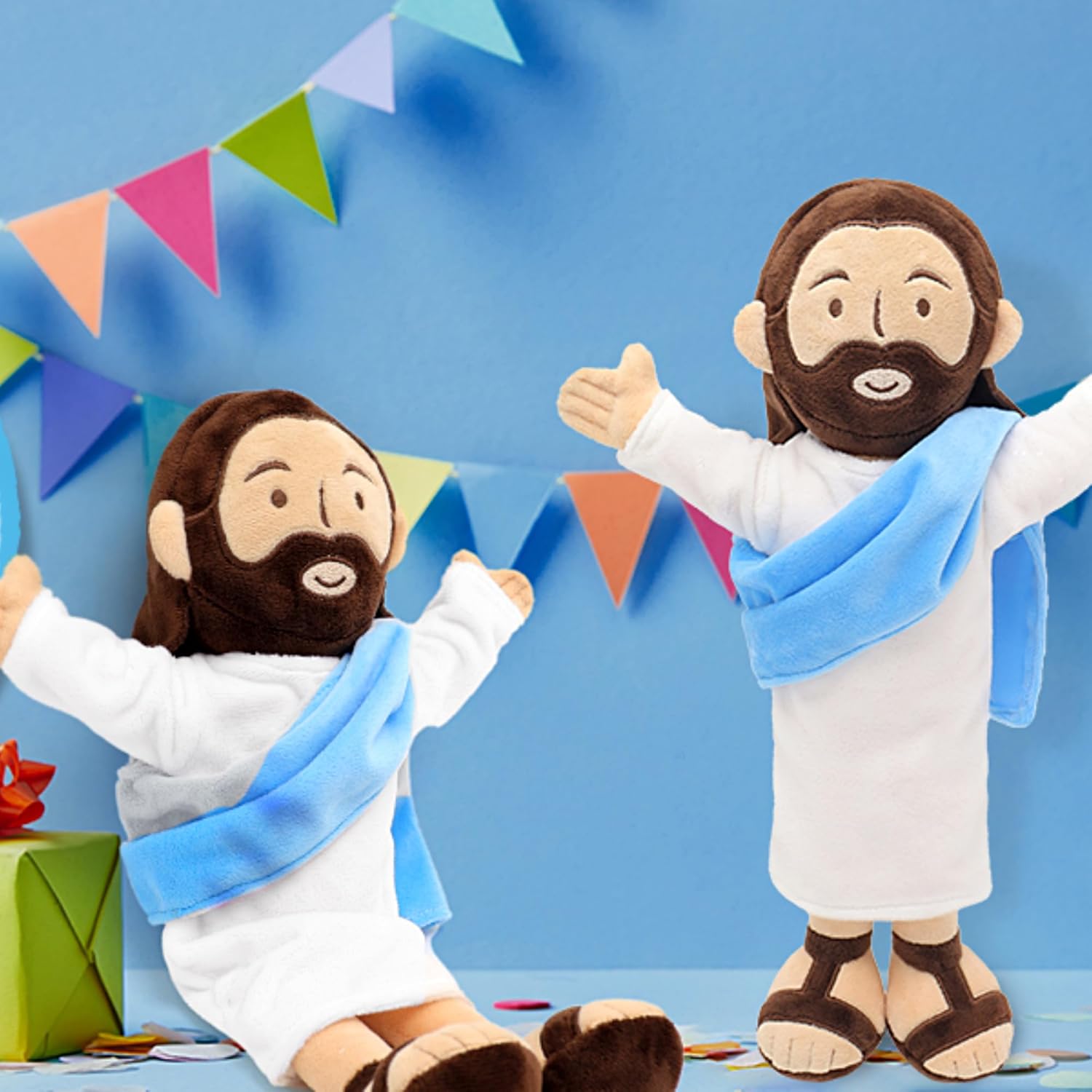 13" Jesus Plush, Jesus Stuffed Doll Plushie for Easter Christmas Church (Brown) - Image 7