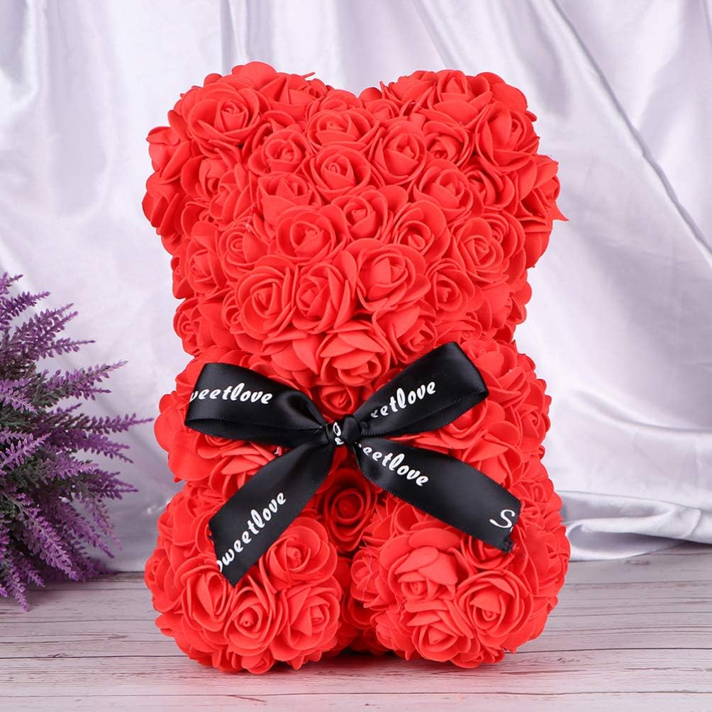 10Pcs Bear Heart Shaped Mould White DIY Craft Arranging for Valentines Day Wedding Party Decoration