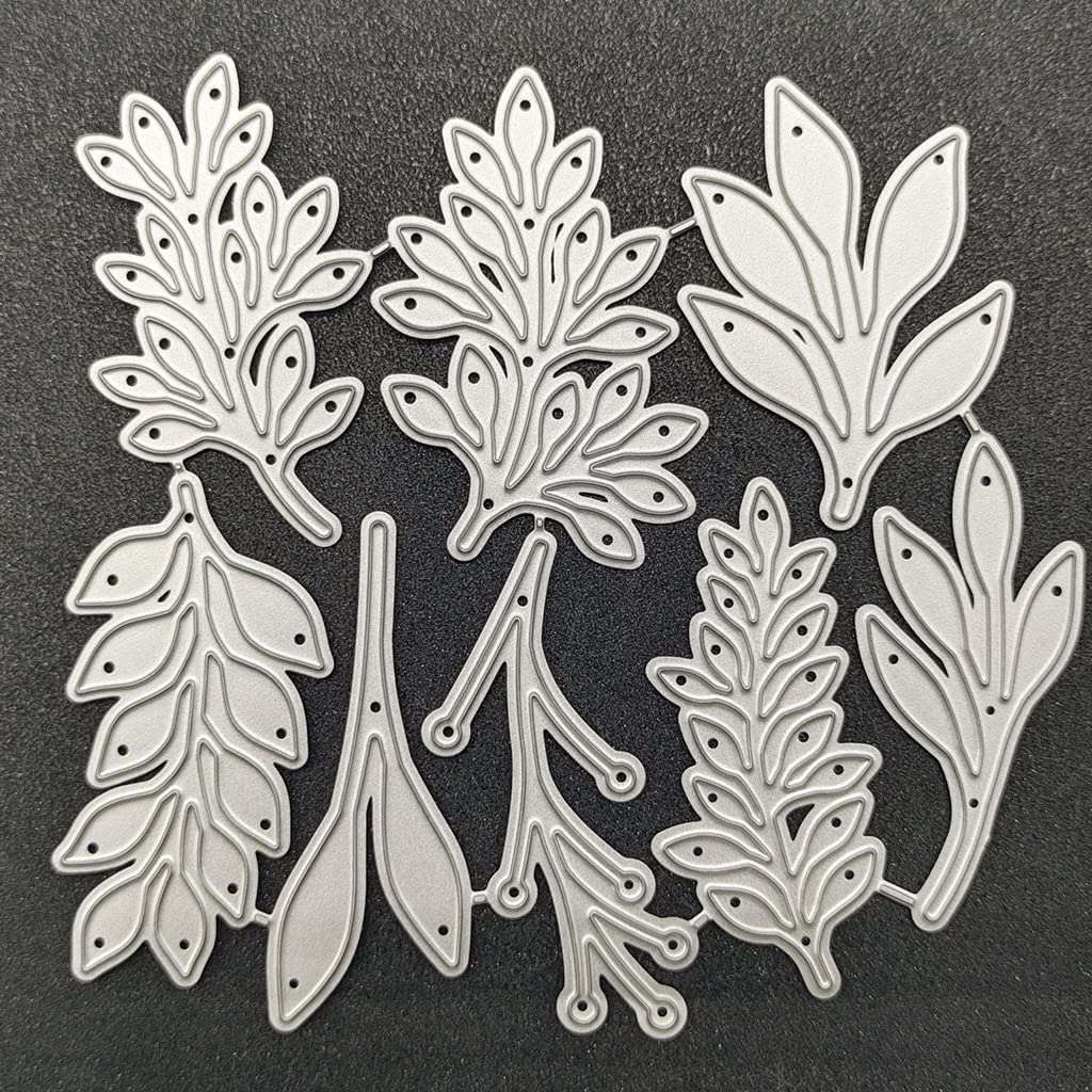 Fustelle In Metallo A Forma Di Foglie Di Albero - Set Per Goffratura E Scrapbooking - Stencil Per Biglietti Fai Da Te - 2
