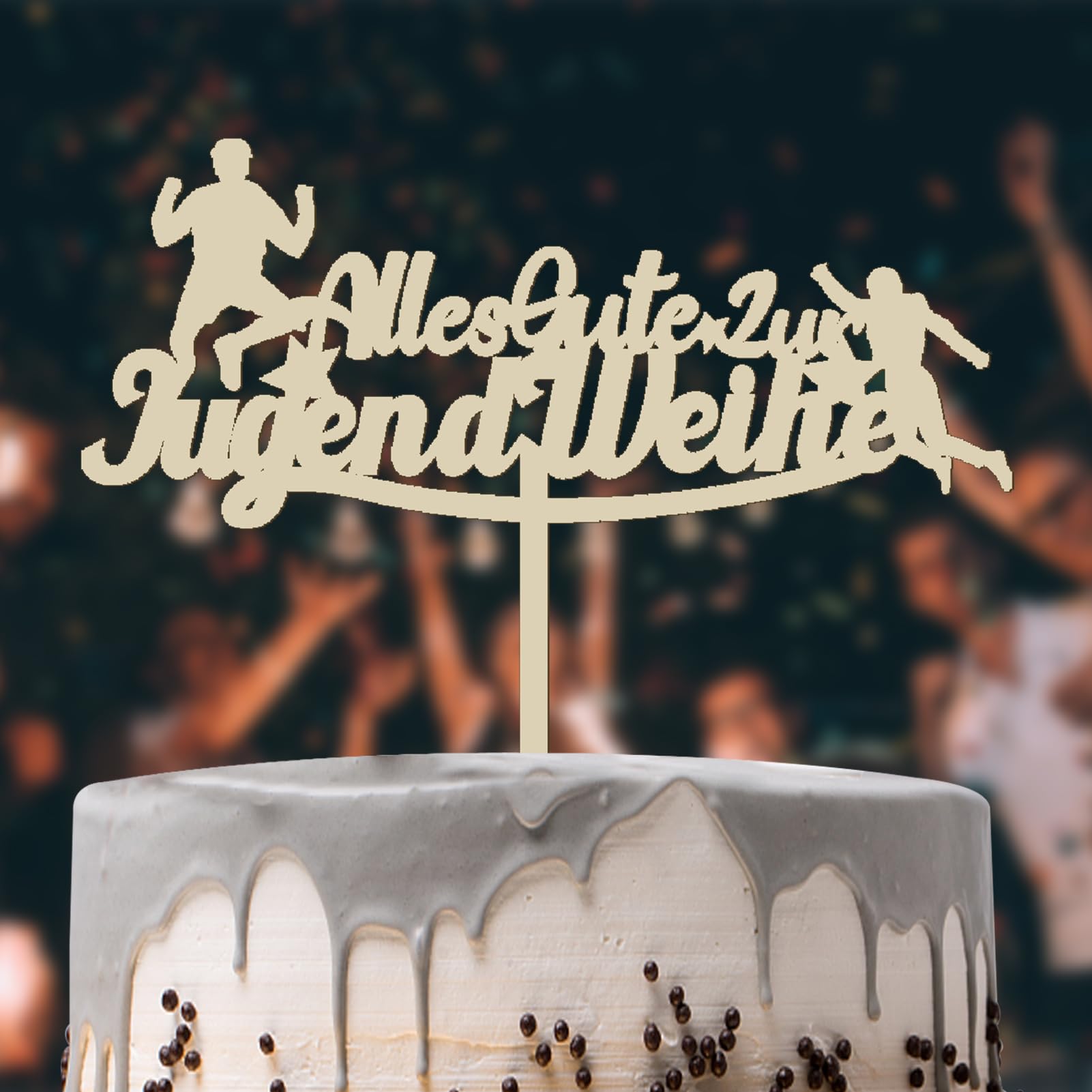 Wrestling Geburtstag Cake Topper – Schwarz Glitzernd Für Kuchen, 15x12 Cm