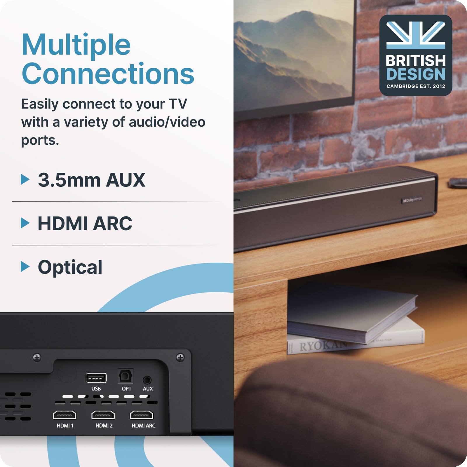Majority Soundbar 150W 2.1 Con Subwoofer Wireless | HDMI ARC, Bluetooth E Ingresso Ottico - 3