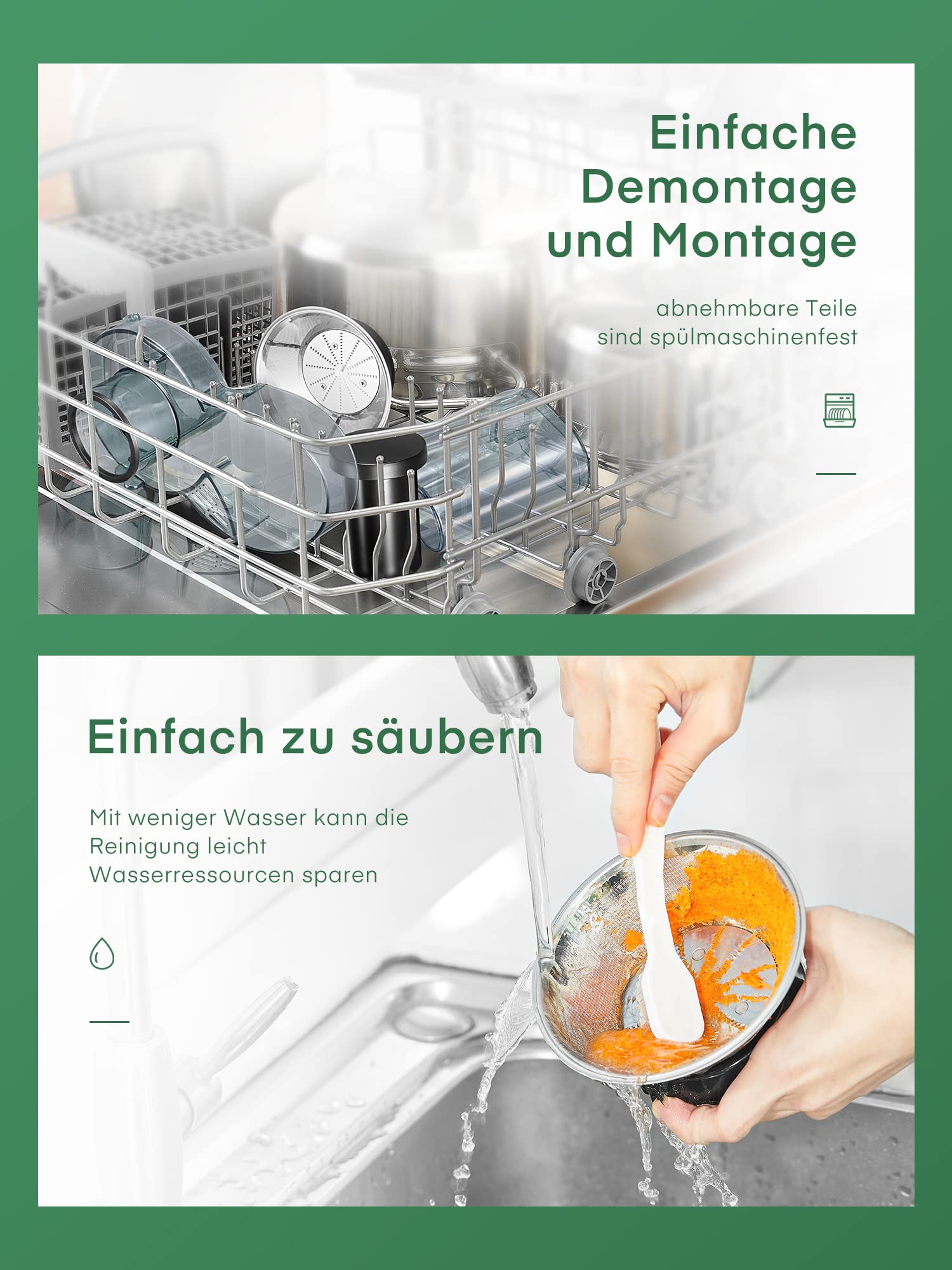 Juilist Entsafter Gemüse und Obst 800W Max, 304 Edelstahl Zentrifugal Entsafter mit 65mm Einfüllschacht, 2 Geschwindigkeiten, Einfach zu Reinigen & Antitropf, inkl. Bürste & Rezeptbuch