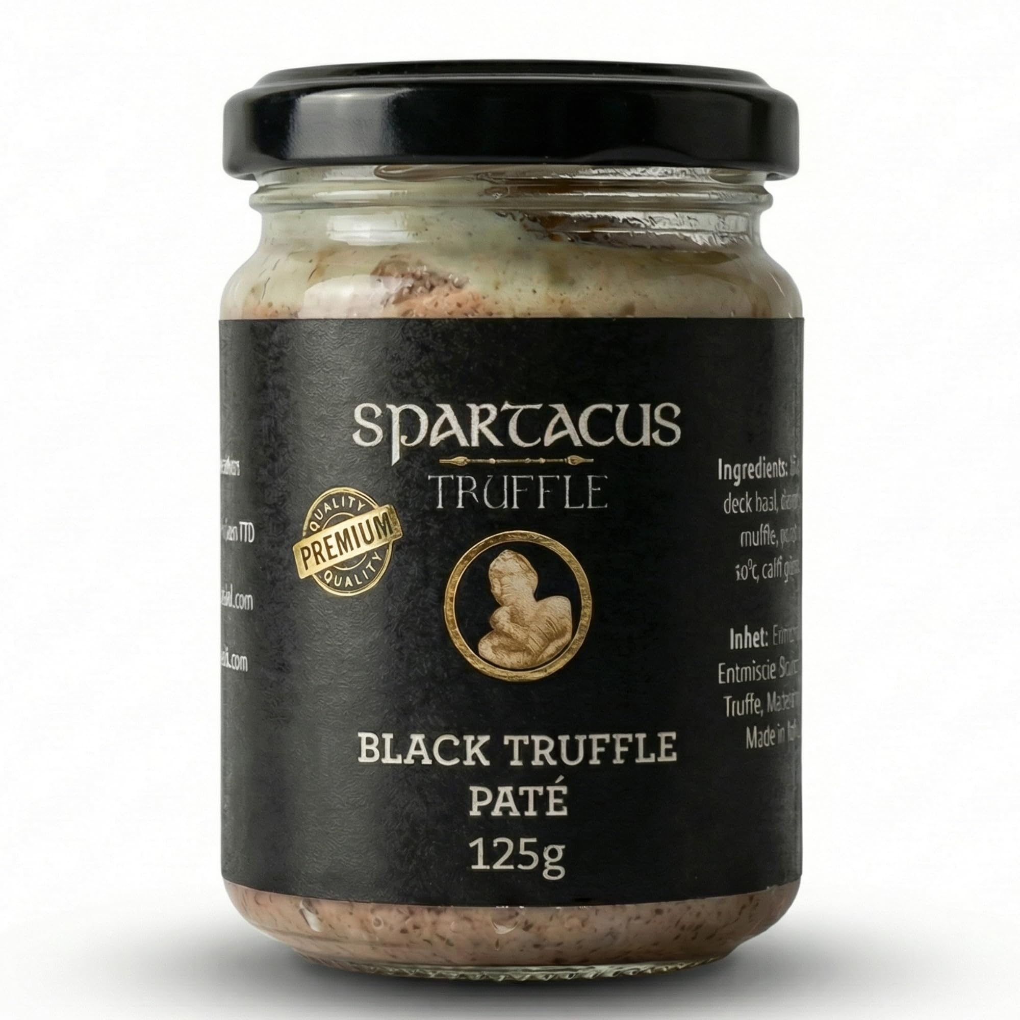 Pâté de foie d'oie à la truffe Spartacus,125g | Tartinade gourmande, Véritable foie d'oie, Pour pâtes, risottos, viandes, crostinis, Produit gastronomique luxueux
