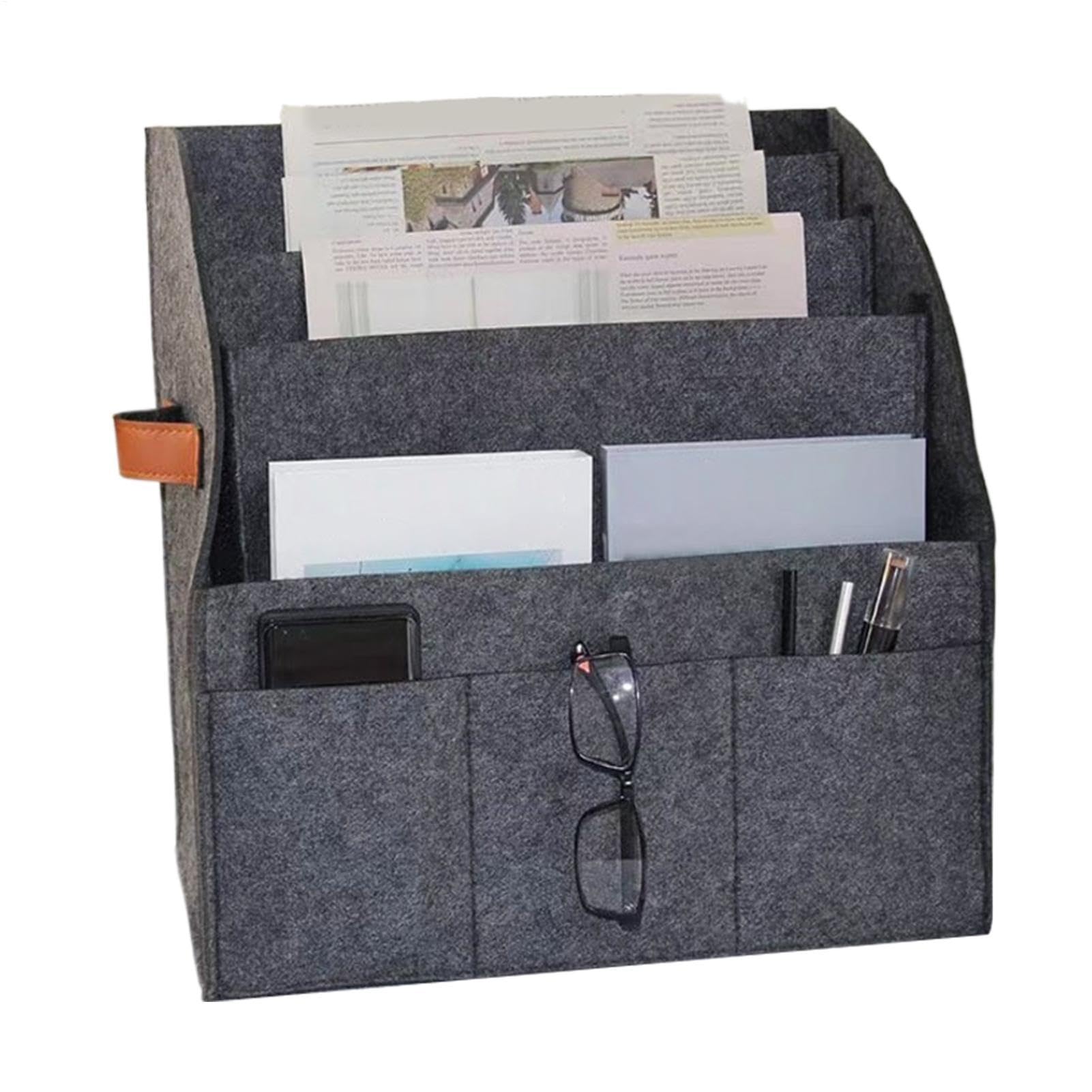 Cesta plegable de fieltro de 4 niveles para organizar apuntes sin acumular polvo en el suelo