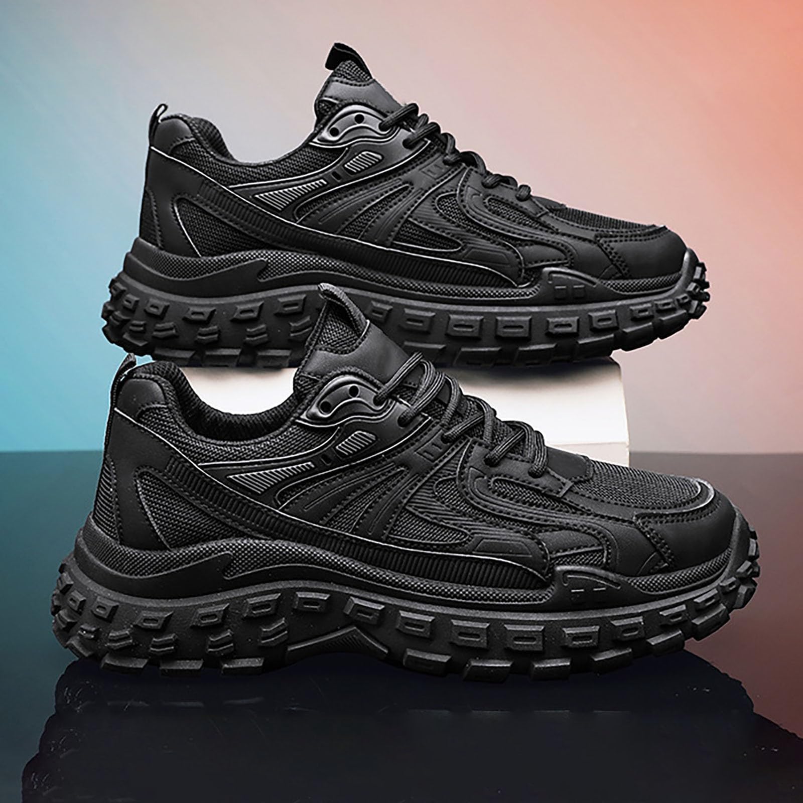 Scarpe sportive da uomo con lacci, leggere, traspiranti
