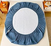 Vista 6 de EVURU Funda protectora para colchón tamaño Queen, protector de colchón refrescante, funda de colchón acolchada de algodón, bolsillo profundo