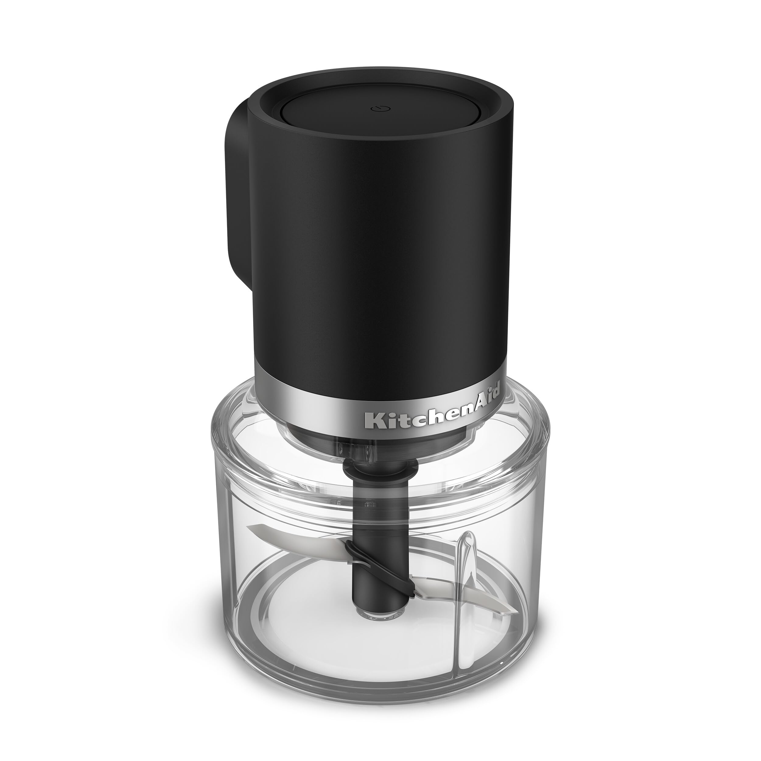 KitchenAid Go Kabelloser Zerkleinerer, 0,83L / 3,5 Cups, Hacken, Mixen & Pürieren, BPA-freier Behälter mit Vorratdeckel, spülmaschinenfest, Akku & Ladegerät separat, Mattschwarz