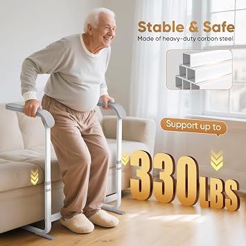 Stand Assist for Elderly, Chair Lift Assist Adjustable Lift Stand Aid Mobility Standing Aid Rail for Couch, Sofa, Bed Assistance Handle for Patients,Seniors and Disabled