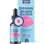 JoySpring Genius Drops Smartberry Vanilla | Herbal Focus Support for Kids with Ginkgo Biloba, Licorice Root, Gotu Kola Extract, Peppermint Leaf | Liquid Formula|1fl oz (30 Servings)