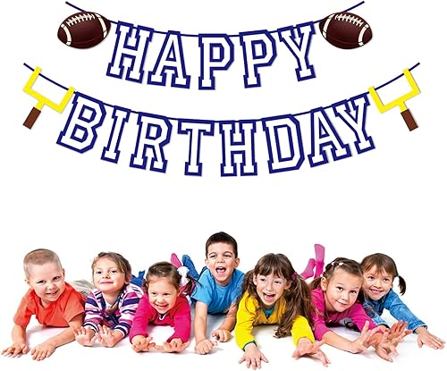 Miniatura 3 de Cartel de feliz cumpleaños de fútbol, decoraciones de fiesta de fútbol, letrero de feliz cumpleaños para decoración temática deportiva