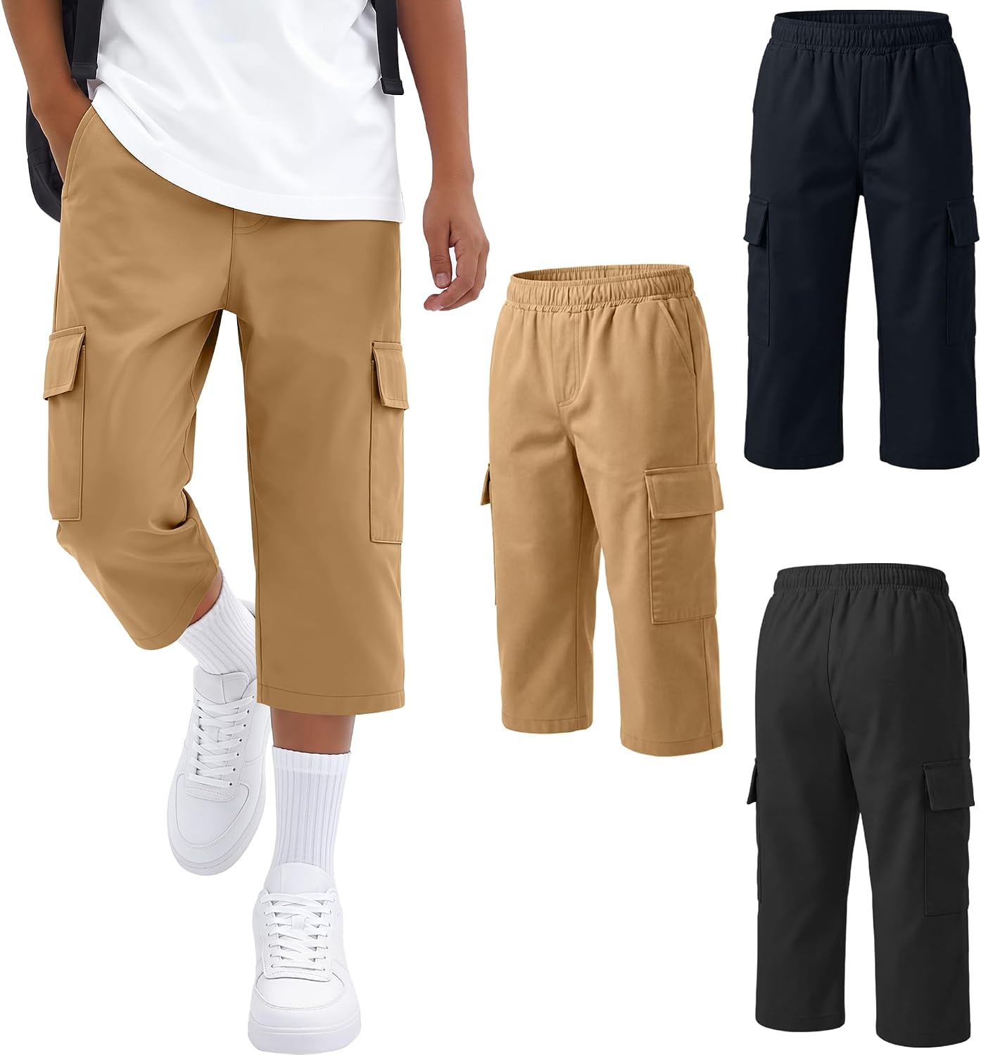 Halfchet 3 Pack Boys School Pants