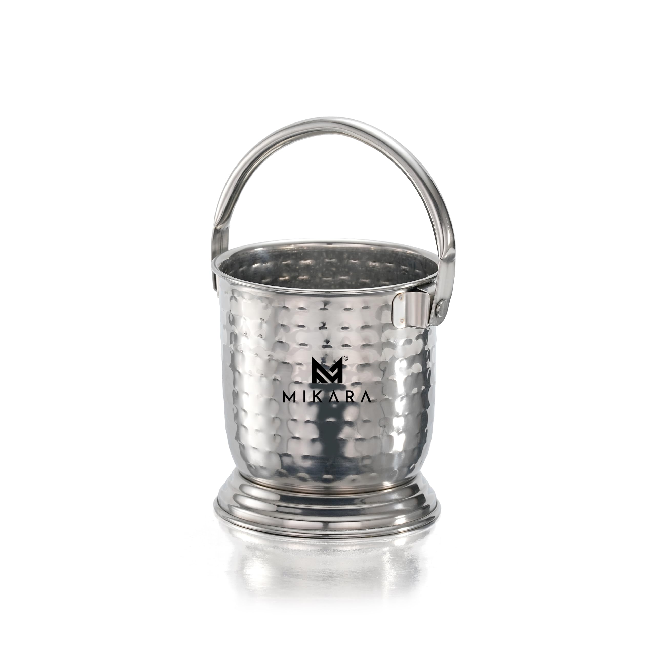 MIKARA Dal Serving Bucket Stainless Steel Bucket for Serving Dal (675ml (Set of 2 Hammer Design)) — Amazon image 7