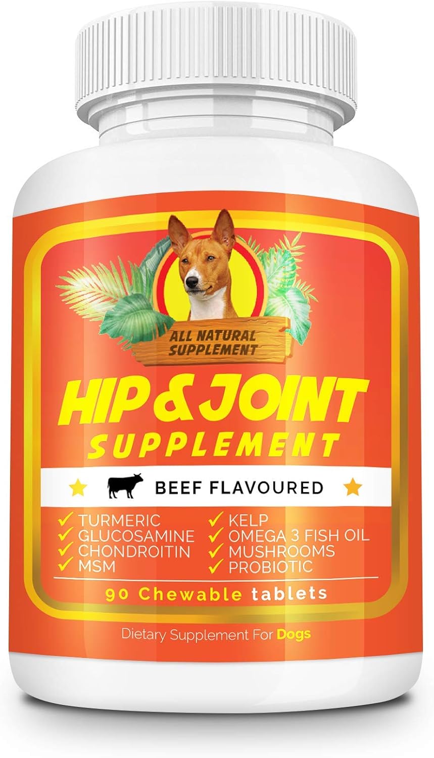 Furious Fitwear Dog Hip and Joint Supplement with Glucosamine, Chondroitin, MSM